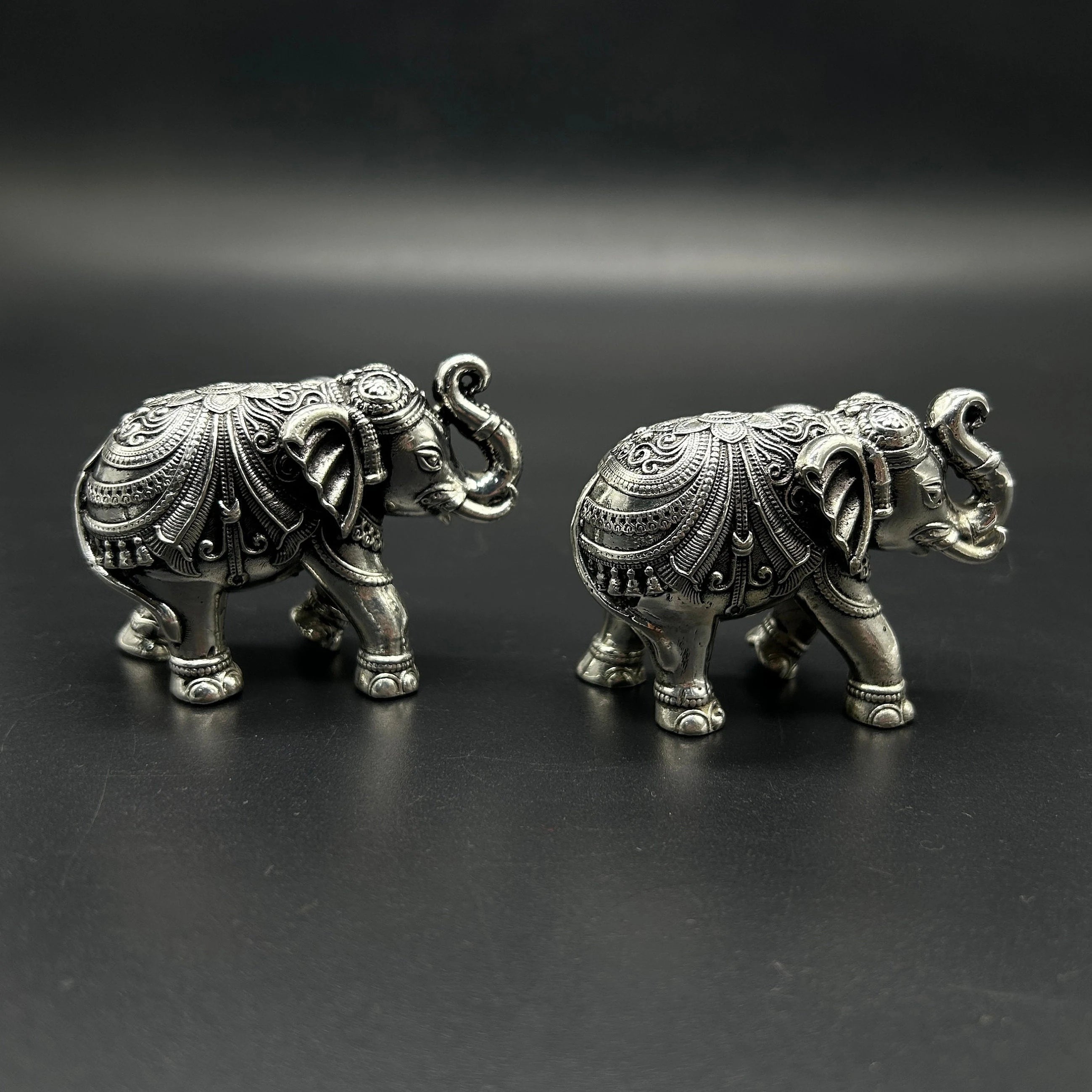 925 Sterling Silver Elephant Idol / Silver Elephant Statue