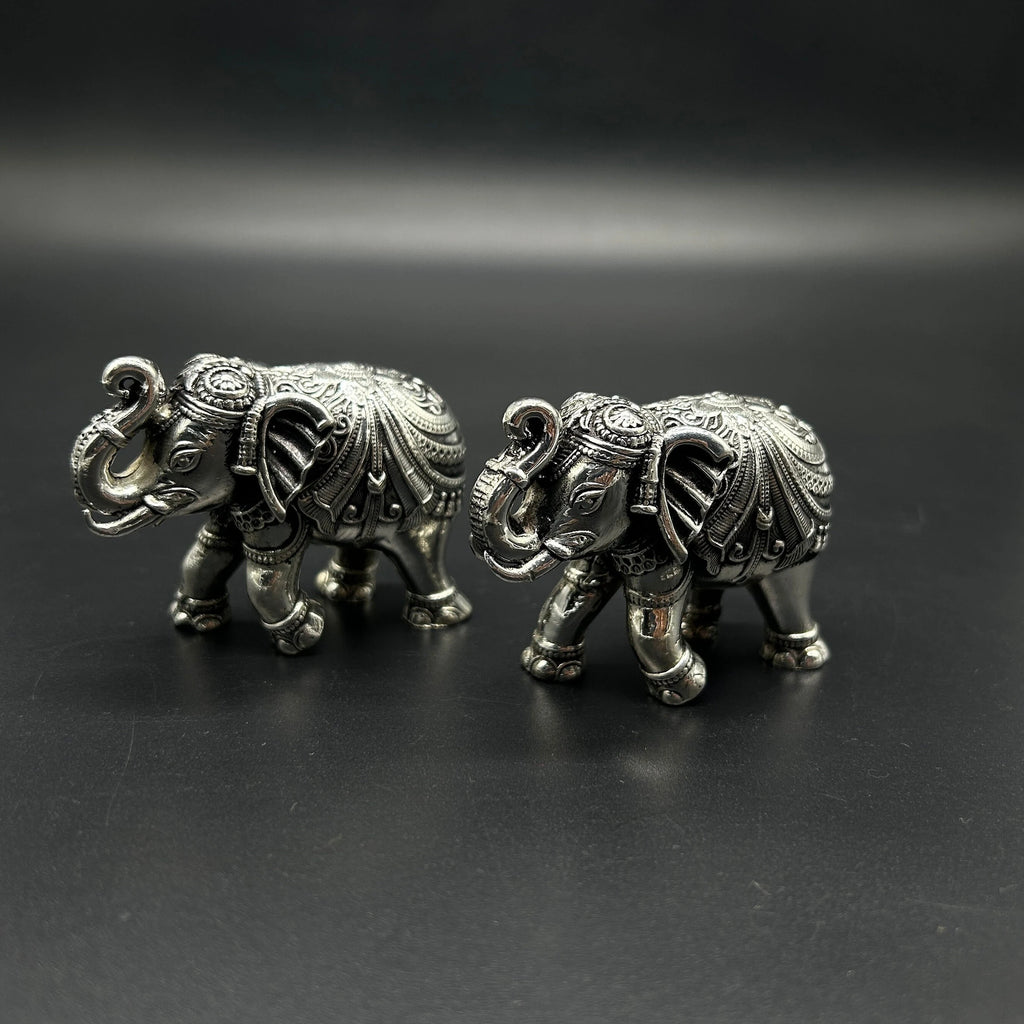 925 Sterling Silver Elephant Idol / Silver Elephant Statue