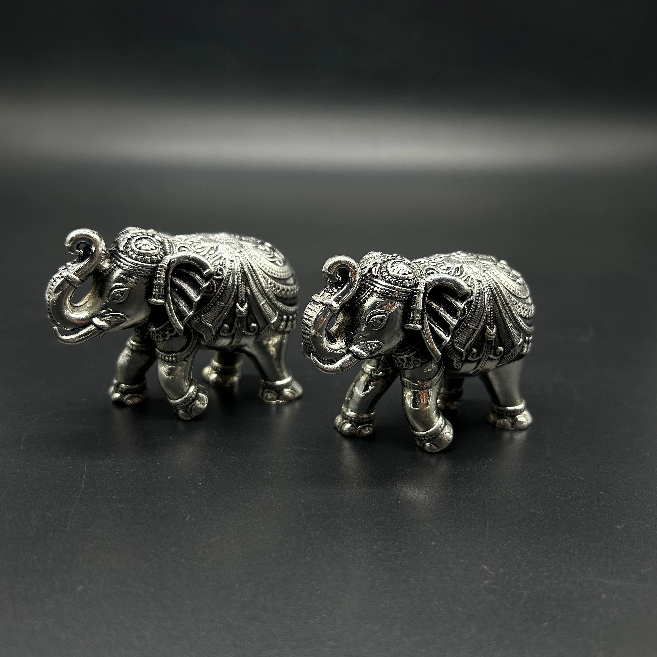 925 Sterling Silver Elephant Idol / Silver Elephant Statue