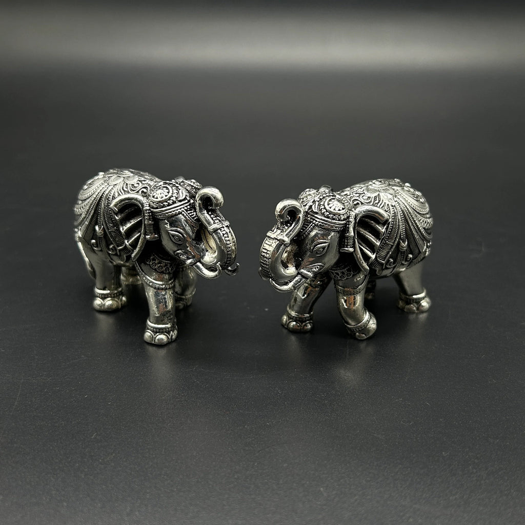 925 Sterling Silver Elephant Idol / Silver Elephant Statue