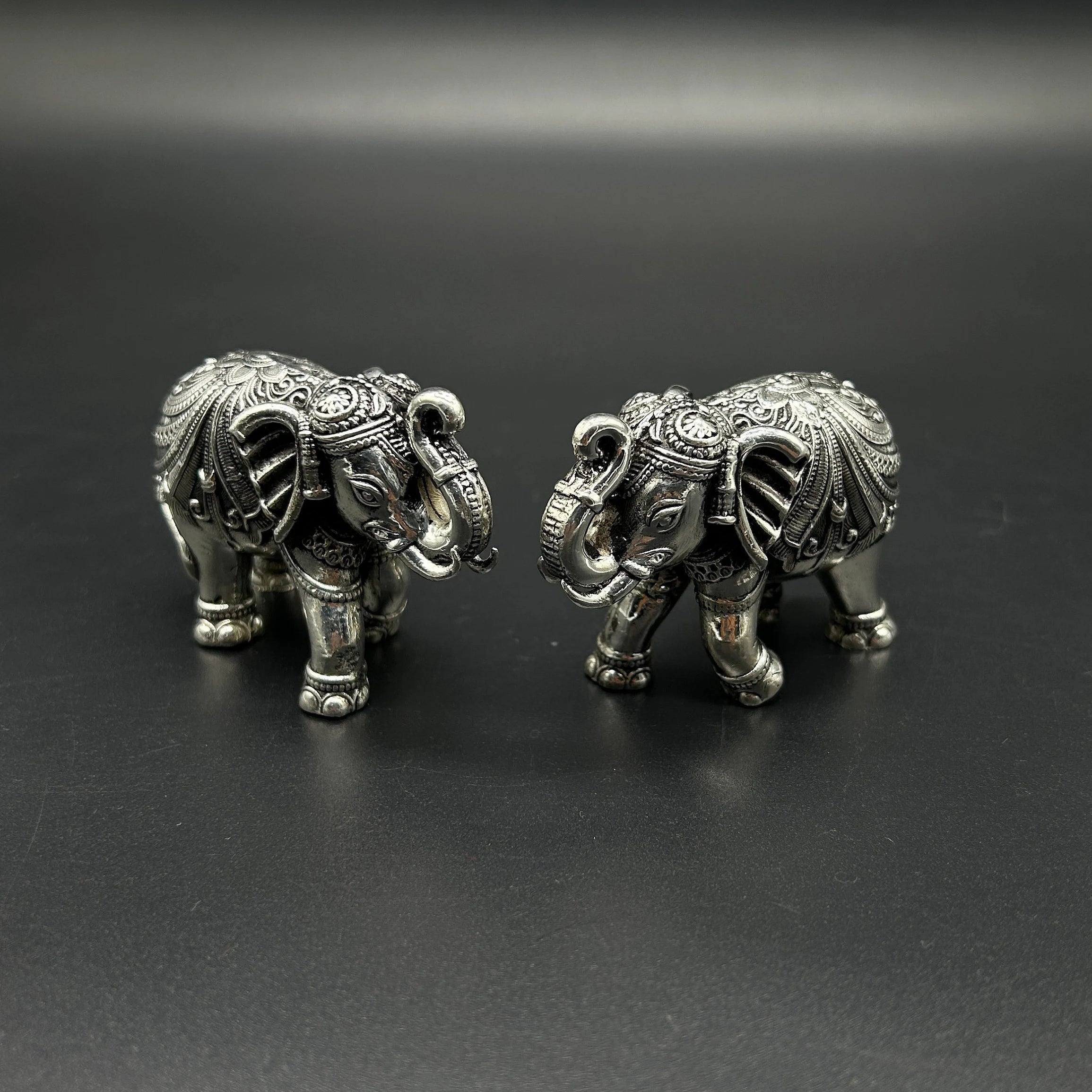 925 Sterling Silver Elephant Idol / Silver Elephant Statue