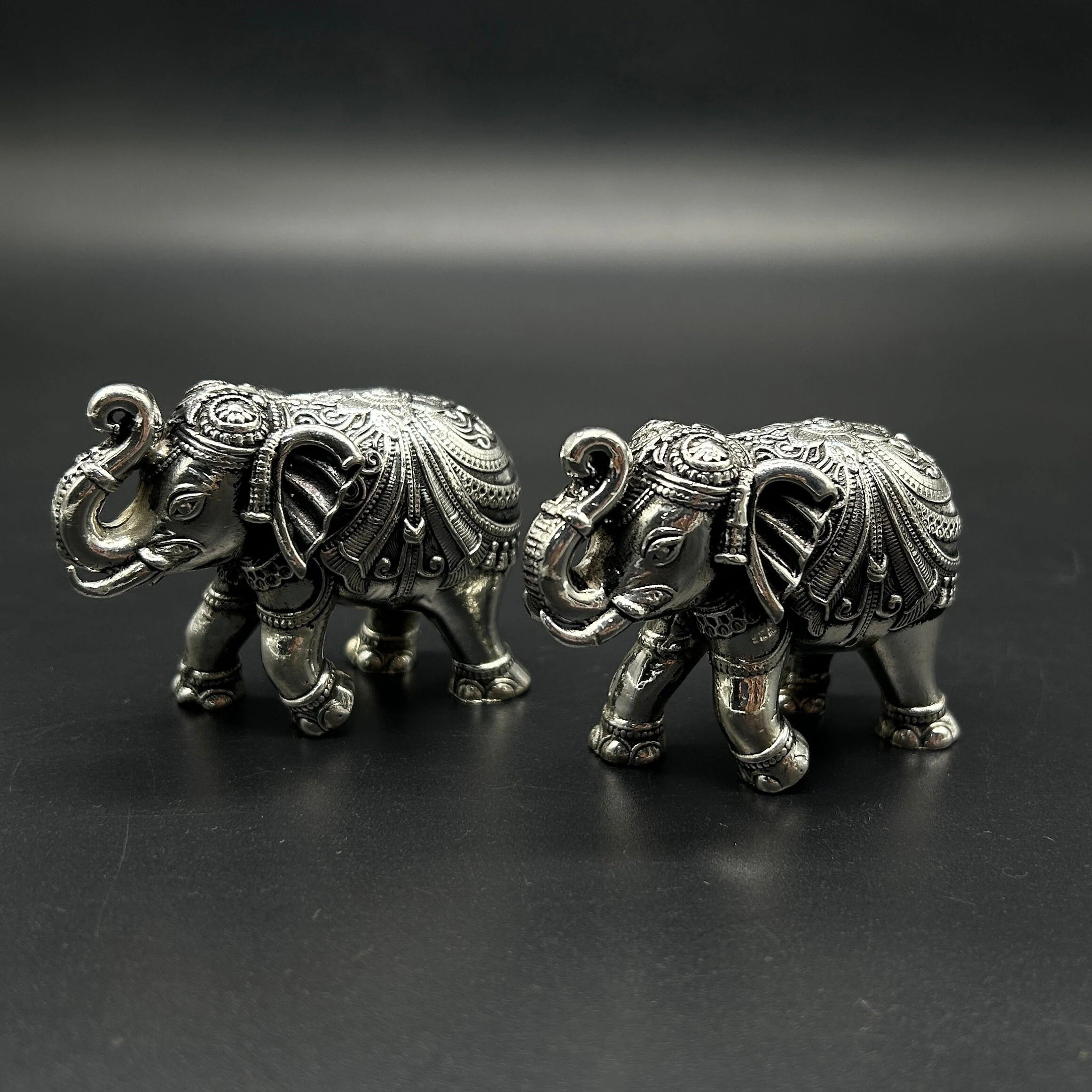 925 Sterling Silver Elephant Idol / Silver Elephant Statue