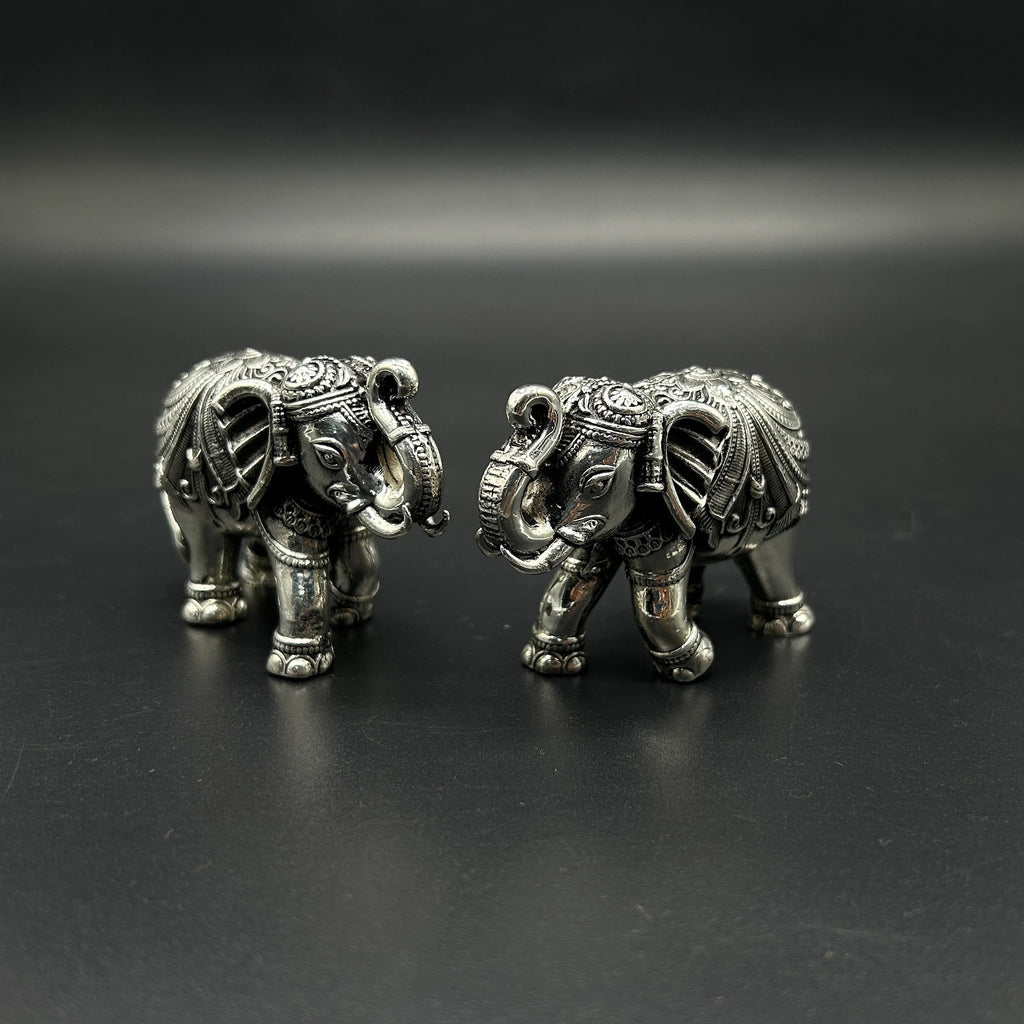 925 Sterling Silver Elephant Idol / Silver Elephant Statue
