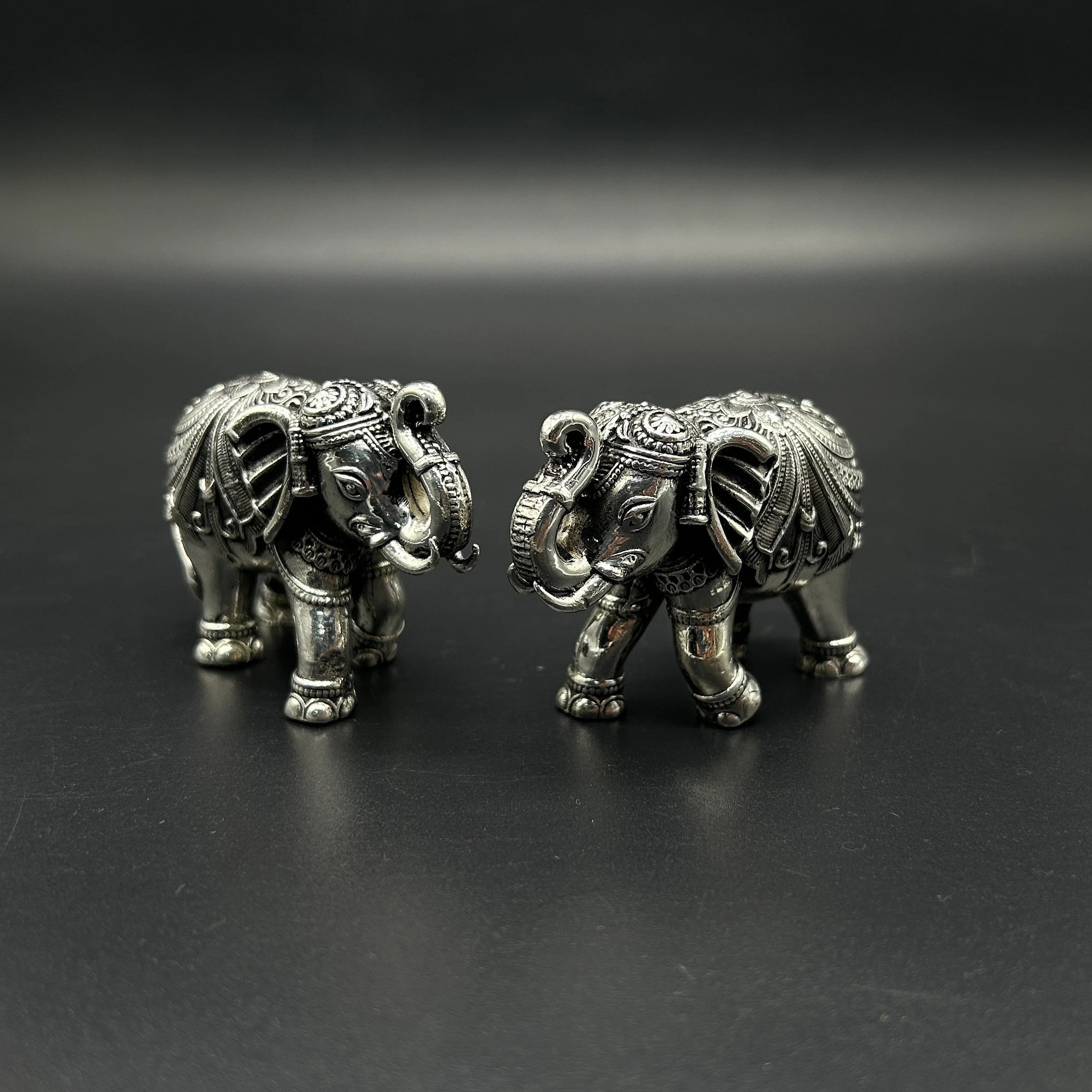 925 Sterling Silver Elephant Idol / Silver Elephant Statue