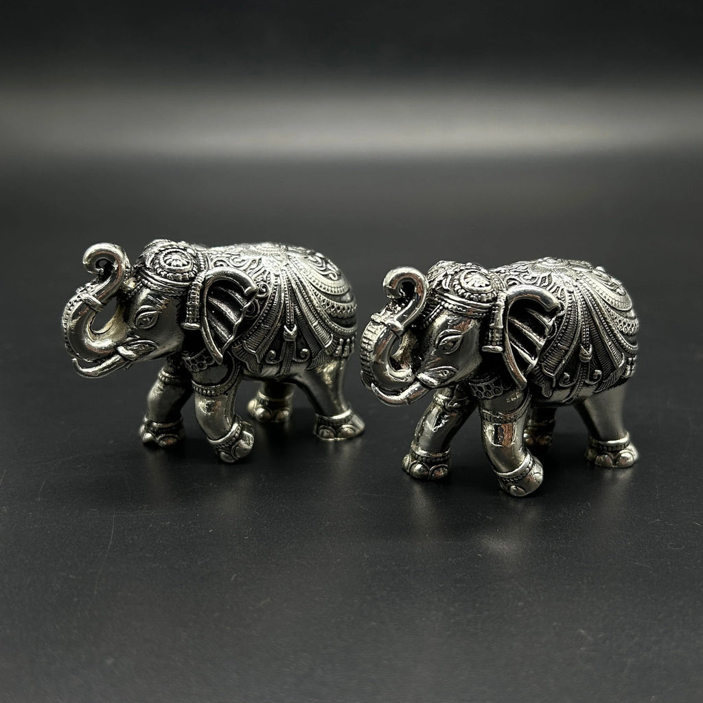 925 Sterling Silver Elephant Idol / Silver Elephant Statue