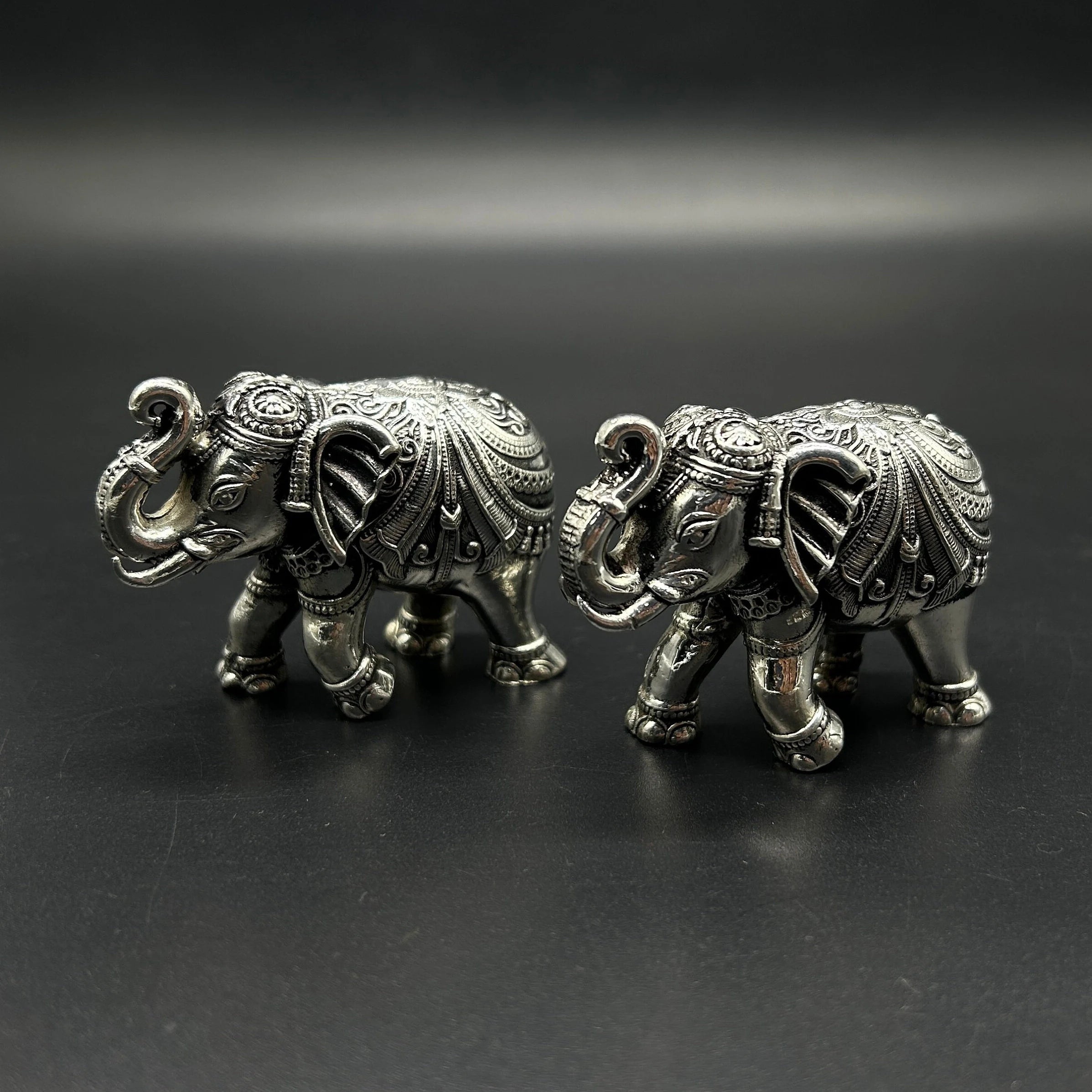 925 Sterling Silver Elephant Idol / Silver Elephant Statue