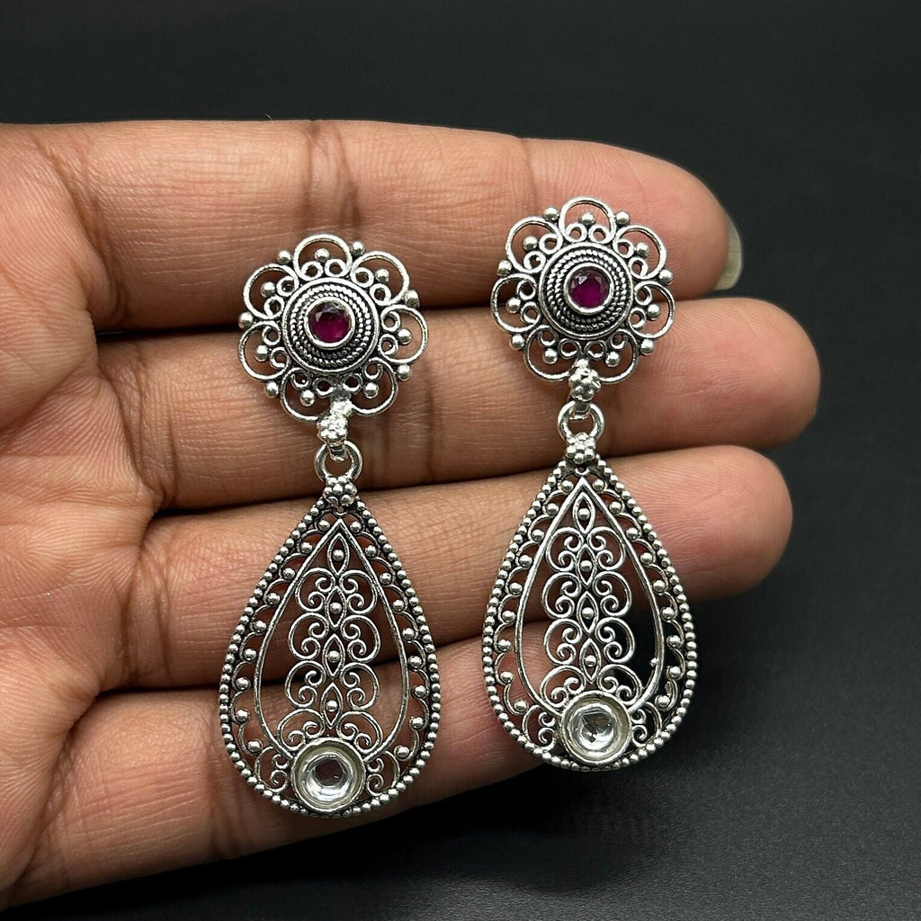 925 Sterling Silver Gemstone Earing