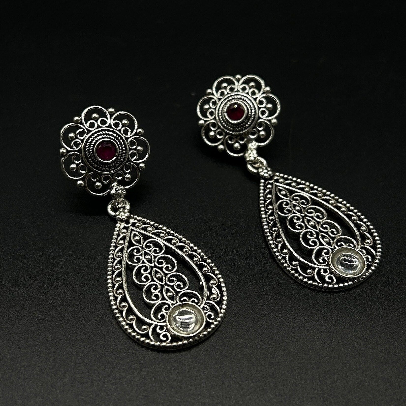 925 Sterling Silver Gemstone Earing