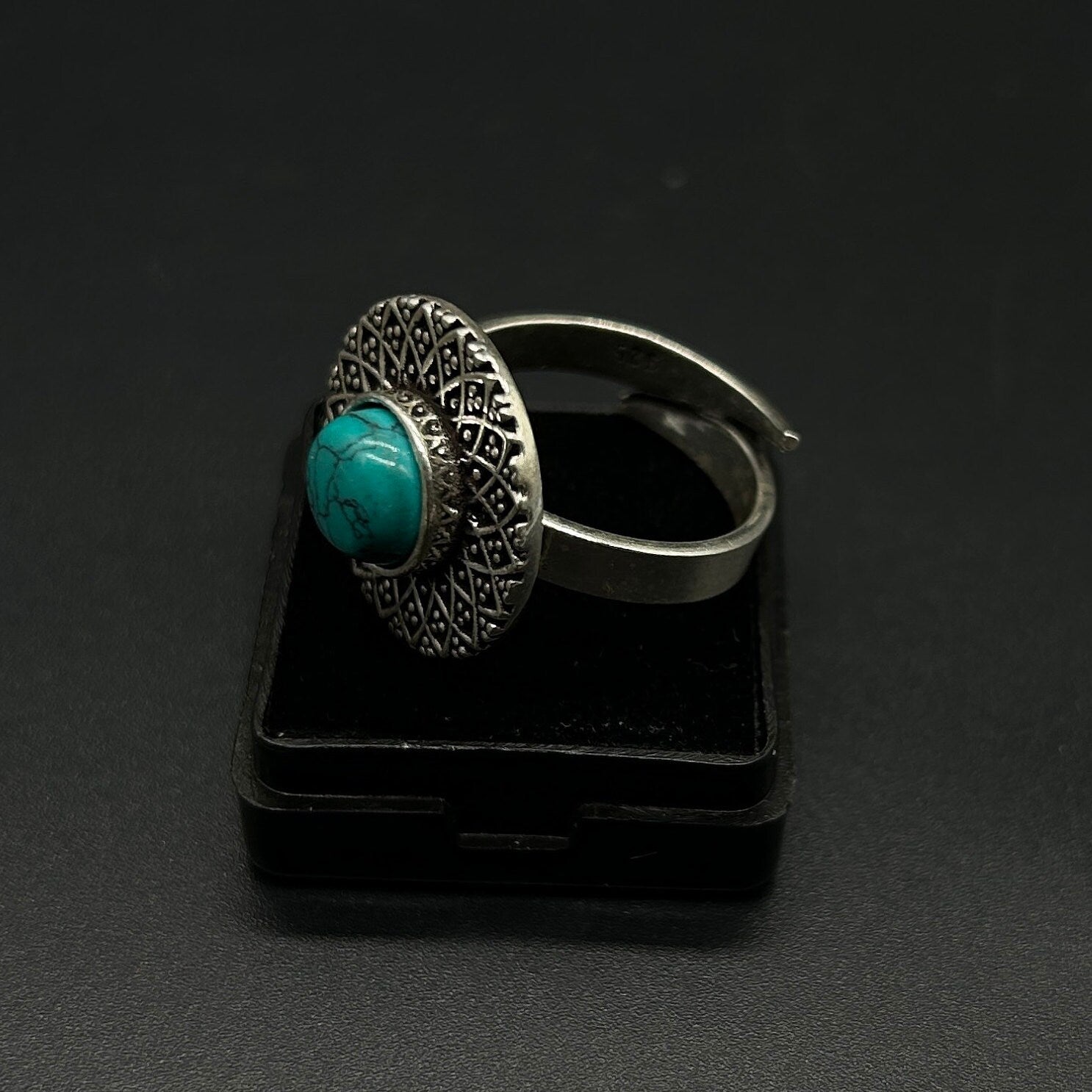 925 Sterling Silver Turquoise Ring 925 Sterling Silver Adjustable Ring Sterling Silver Ring Gemstone Ring Bridal Ring Wedding Ring