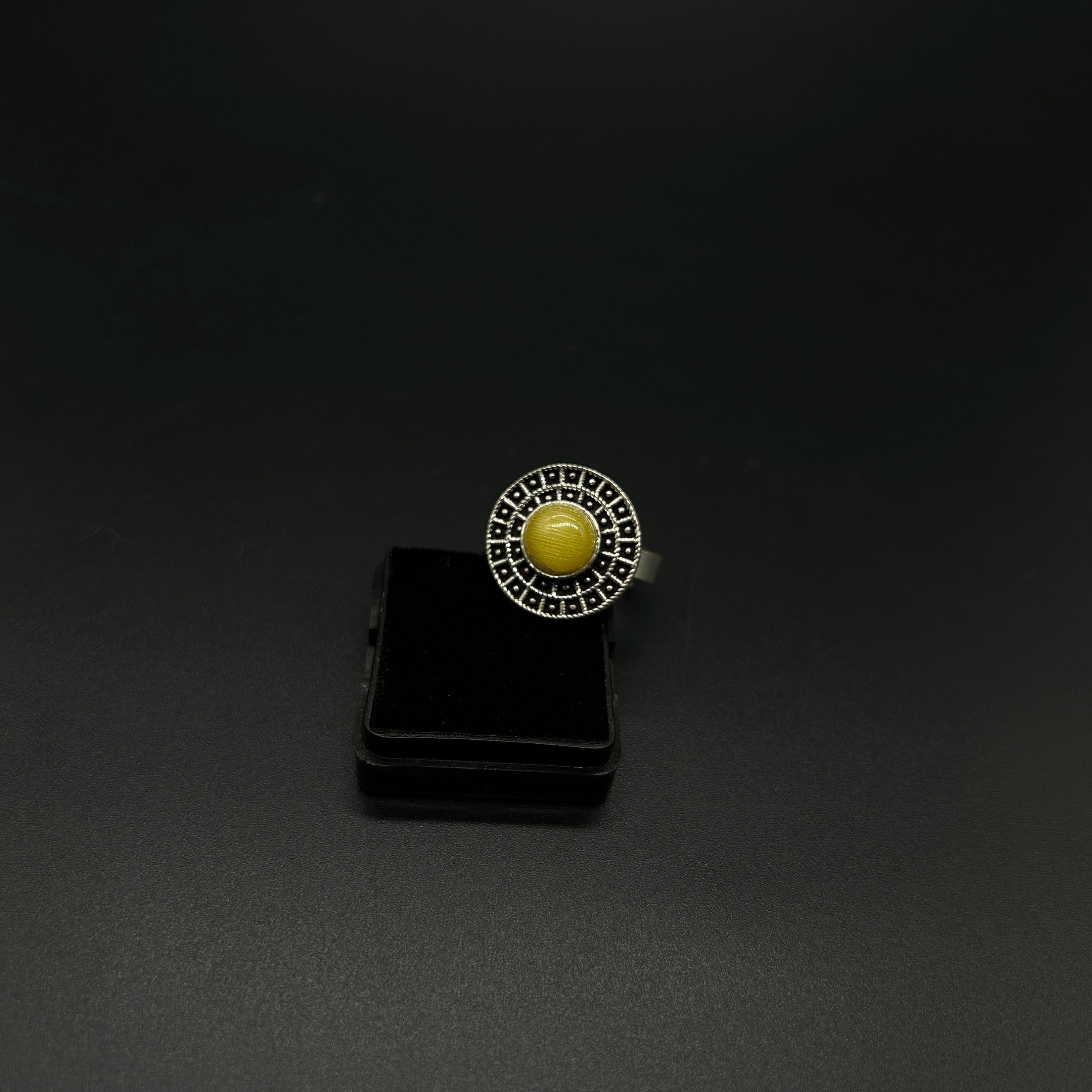 925 Sterling Silver Yellow Gemstone Ring 925 Sterling Silver Adjustable Ring 925 Sterling Silver  Gemstone Ring Bridal Ring Wedding Ring