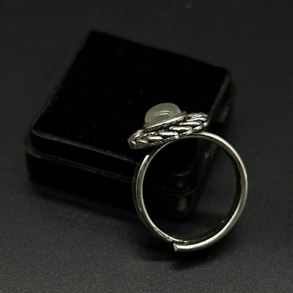 925 Sterling Silver Gray Gemstone Ring 925 Sterling Silver Adjustable Ring 925 Sterling Silver  Gemstone Ring Bridal Ring Wedding Ring