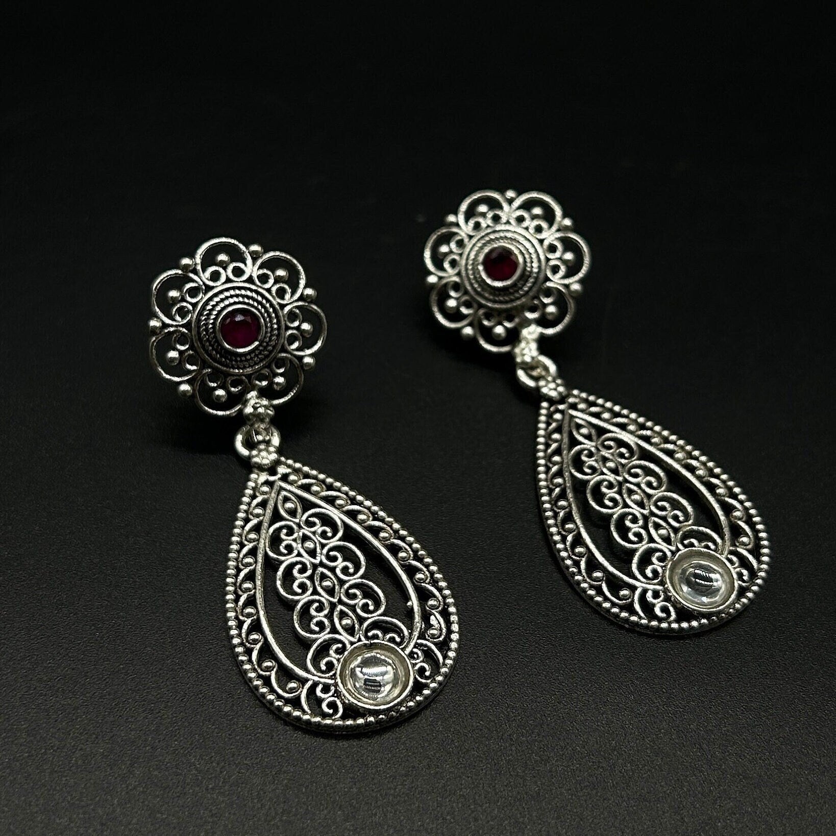 925 Sterling Silver Gemstone Earing