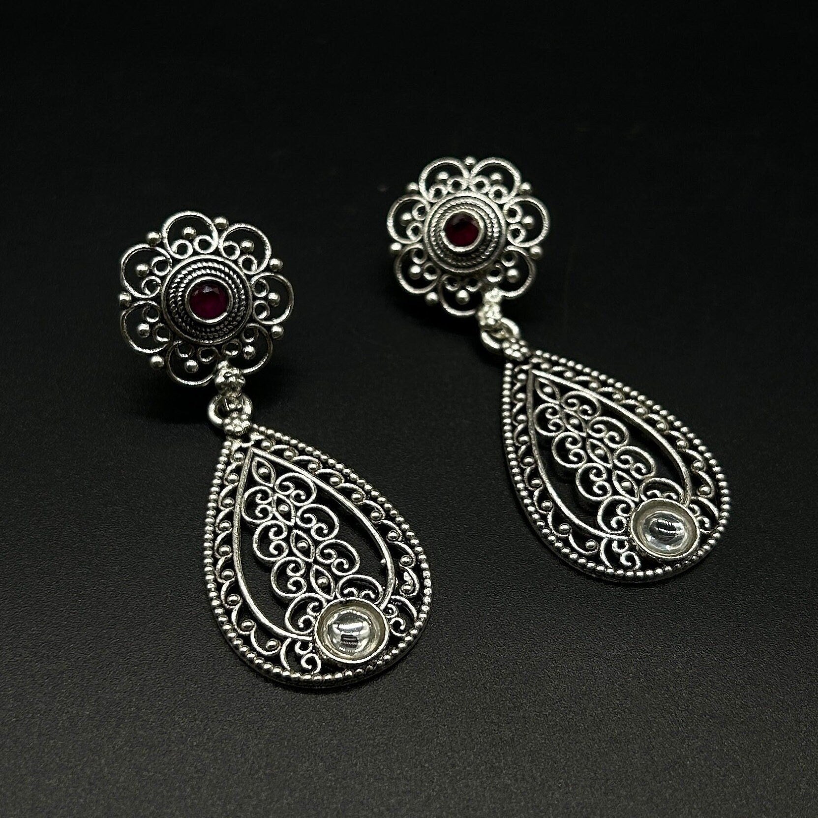 925 Sterling Silver Gemstone Earing