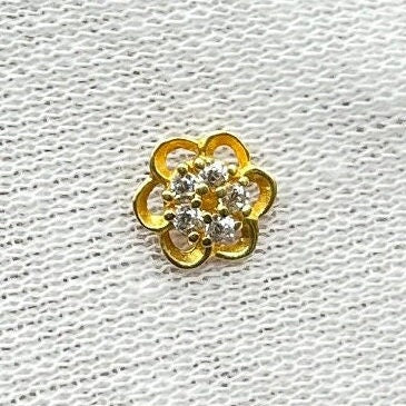 18 Carat Gold Nose Pin / Gold Nose Ring / Gold Wire Nose Ring