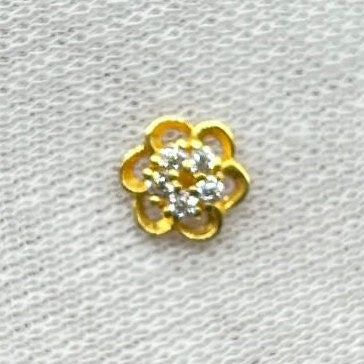 18 Carat Gold Nose Pin / Gold Nose Ring / Gold Wire Nose Ring