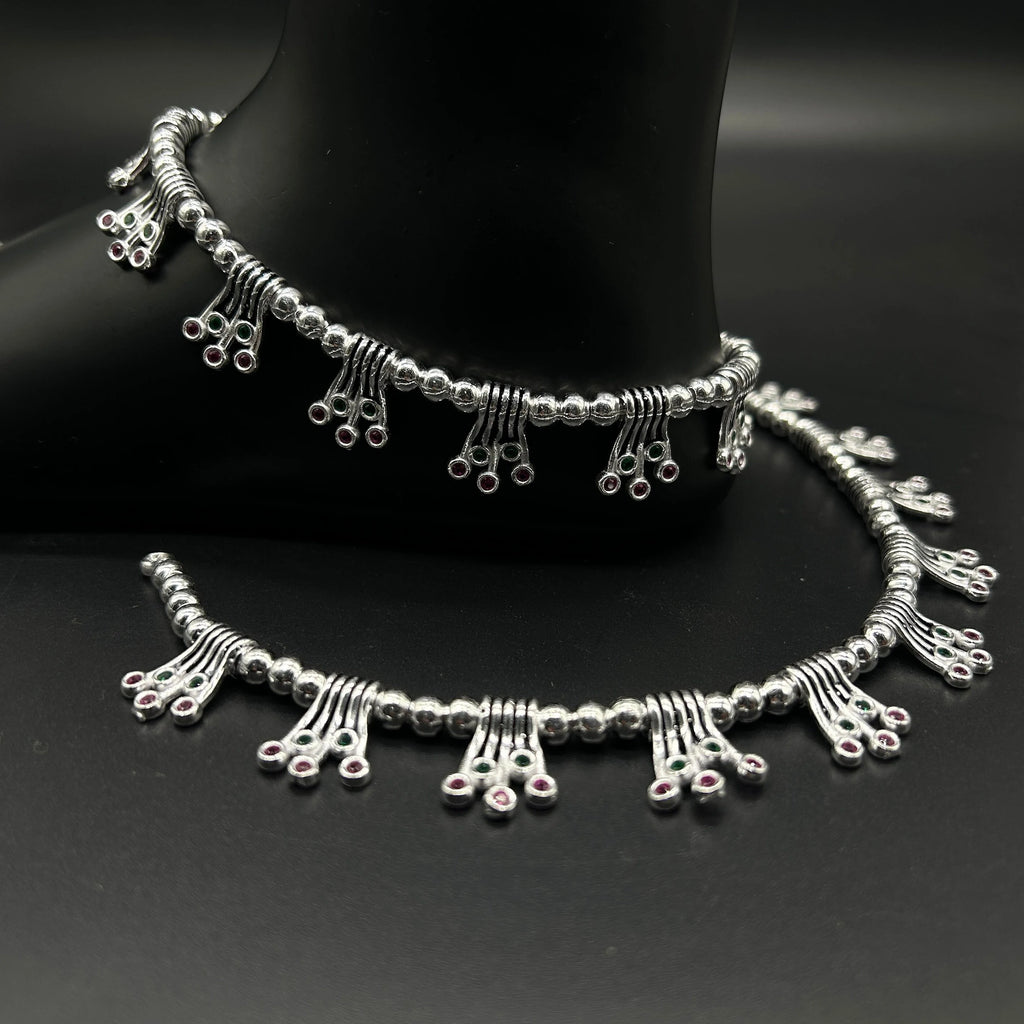 925 Sterling Silver Anklet / Silver Payal