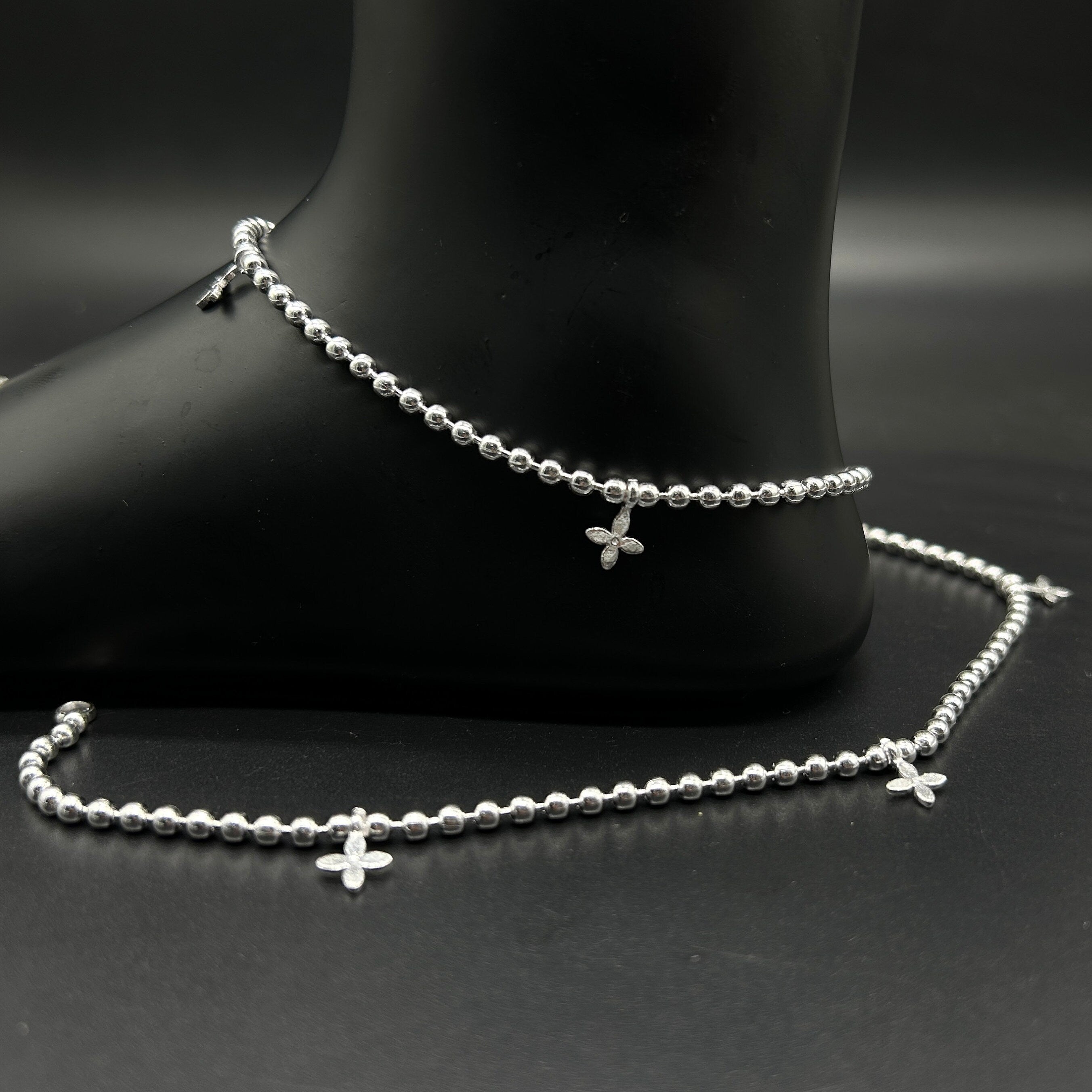 925 Sterling Silver Anklet / Silver Payal / Silver Anklet / Silver Bride Anklet / Silver Payal / Silver Designer Payal
