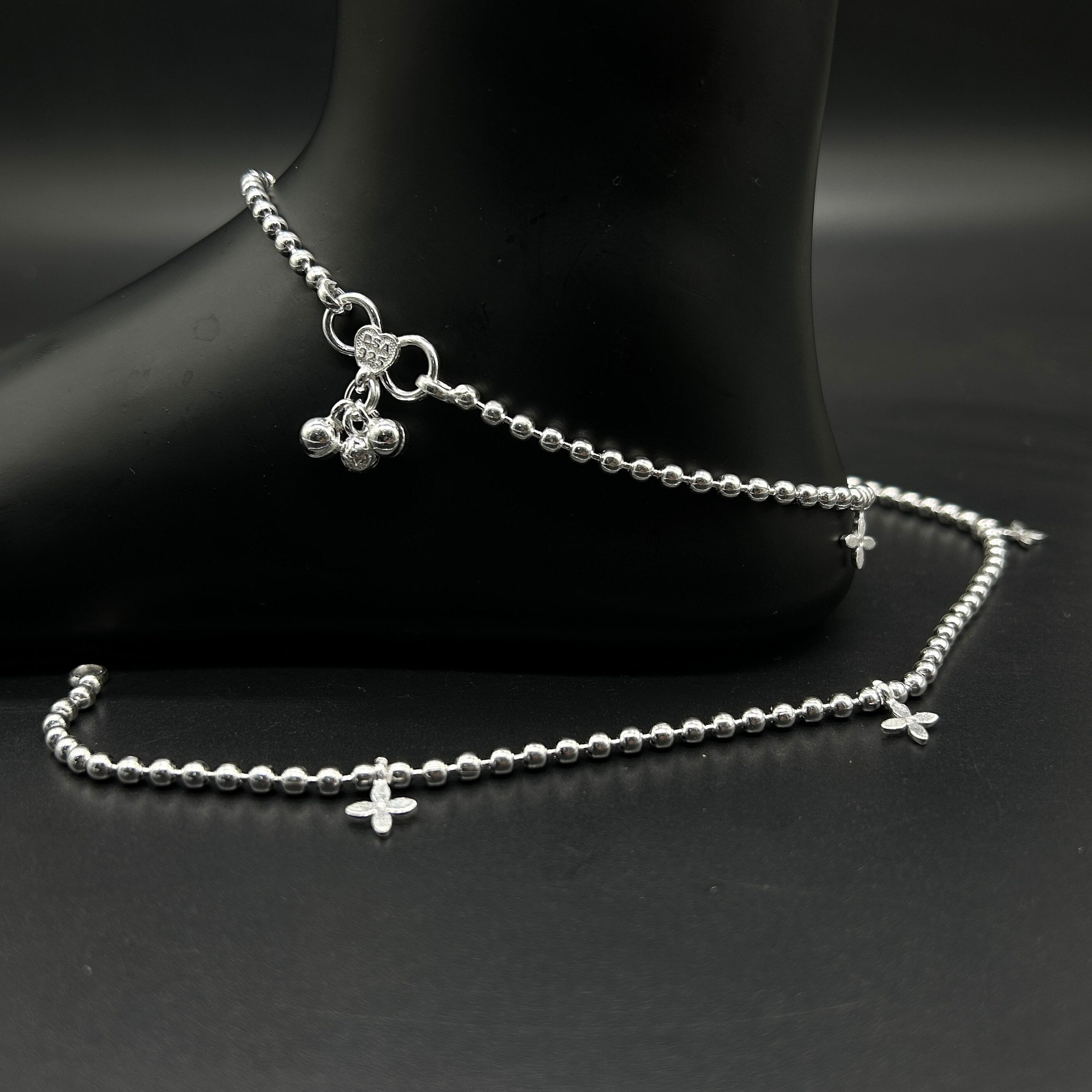 925 Sterling Silver Anklet / Silver Payal / Silver Anklet / Silver Bride Anklet / Silver Payal / Silver Designer Payal