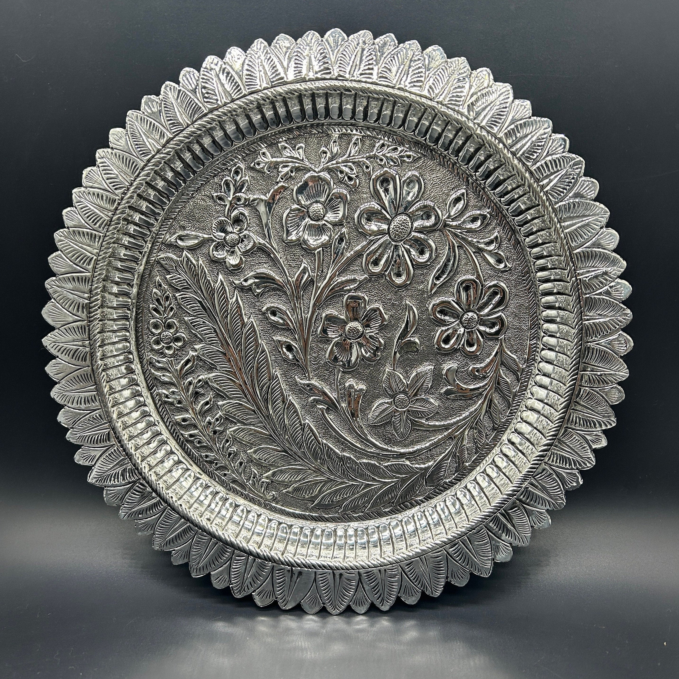 925 Sterling Silver Thali For Pooja / Silver Pooja Thali