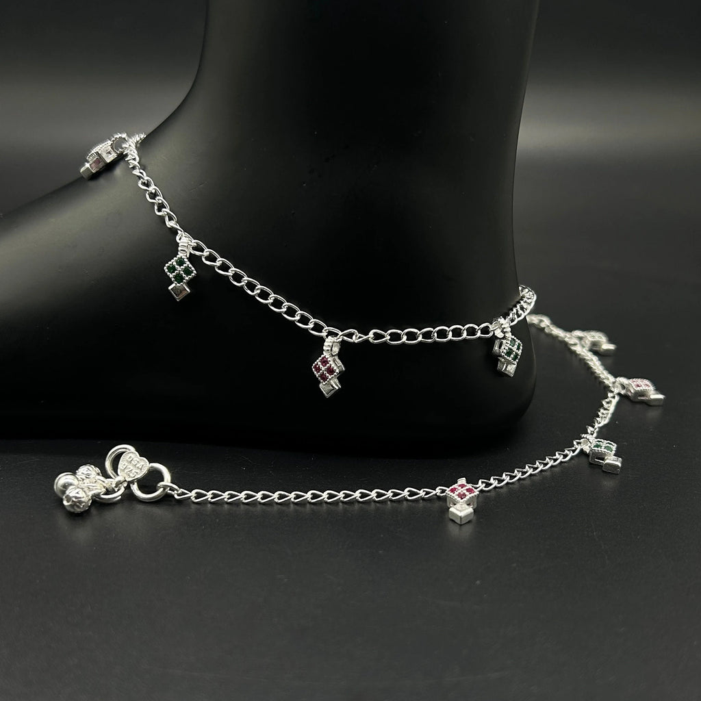 925 Sterling Silver Anklet / Silver Payal / Silver Anklet / Silver Bride Anklet / Silver Payal / Silver Designer Payal