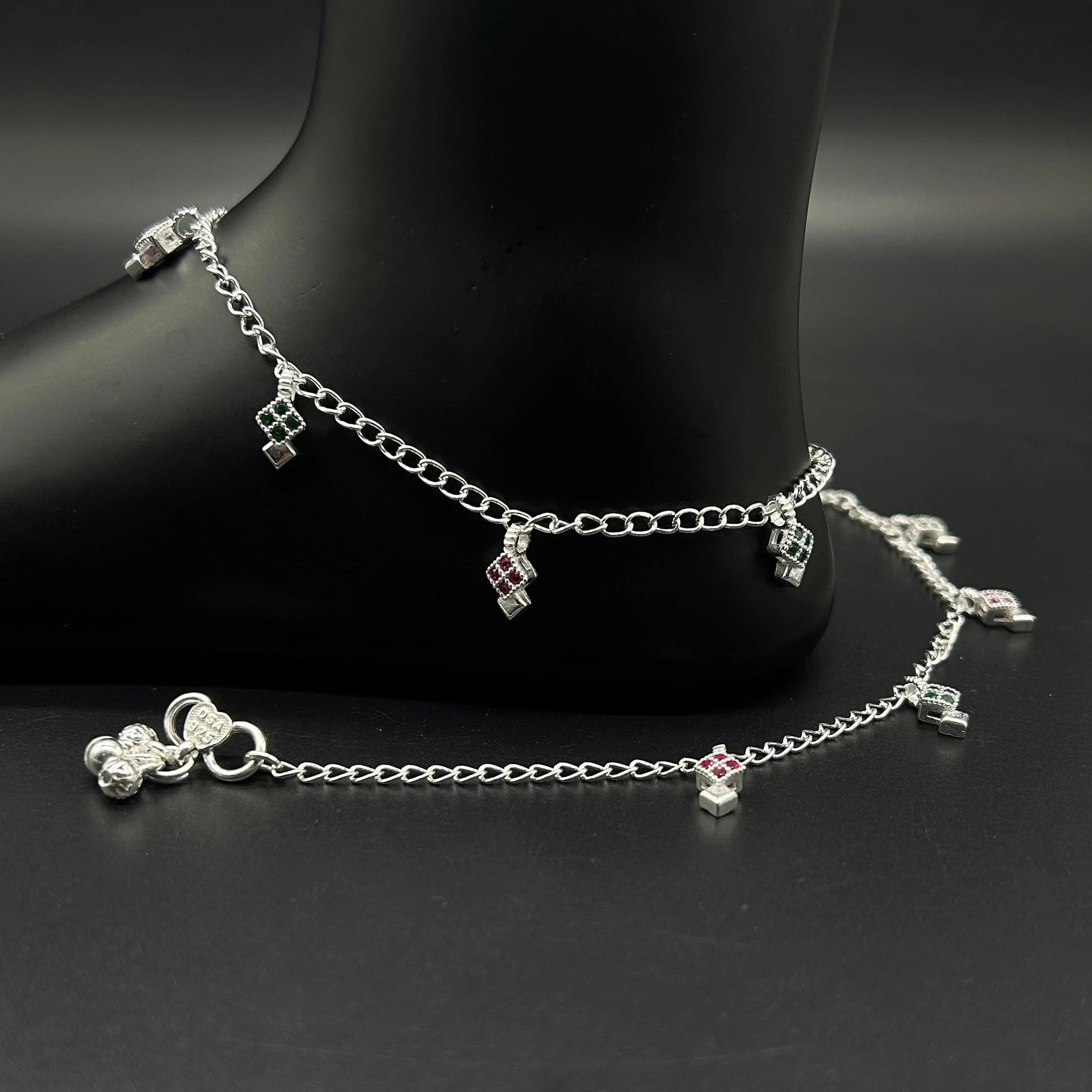 925 Sterling Silver Anklet / Silver Payal / Silver Anklet / Silver Bride Anklet / Silver Payal / Silver Designer Payal