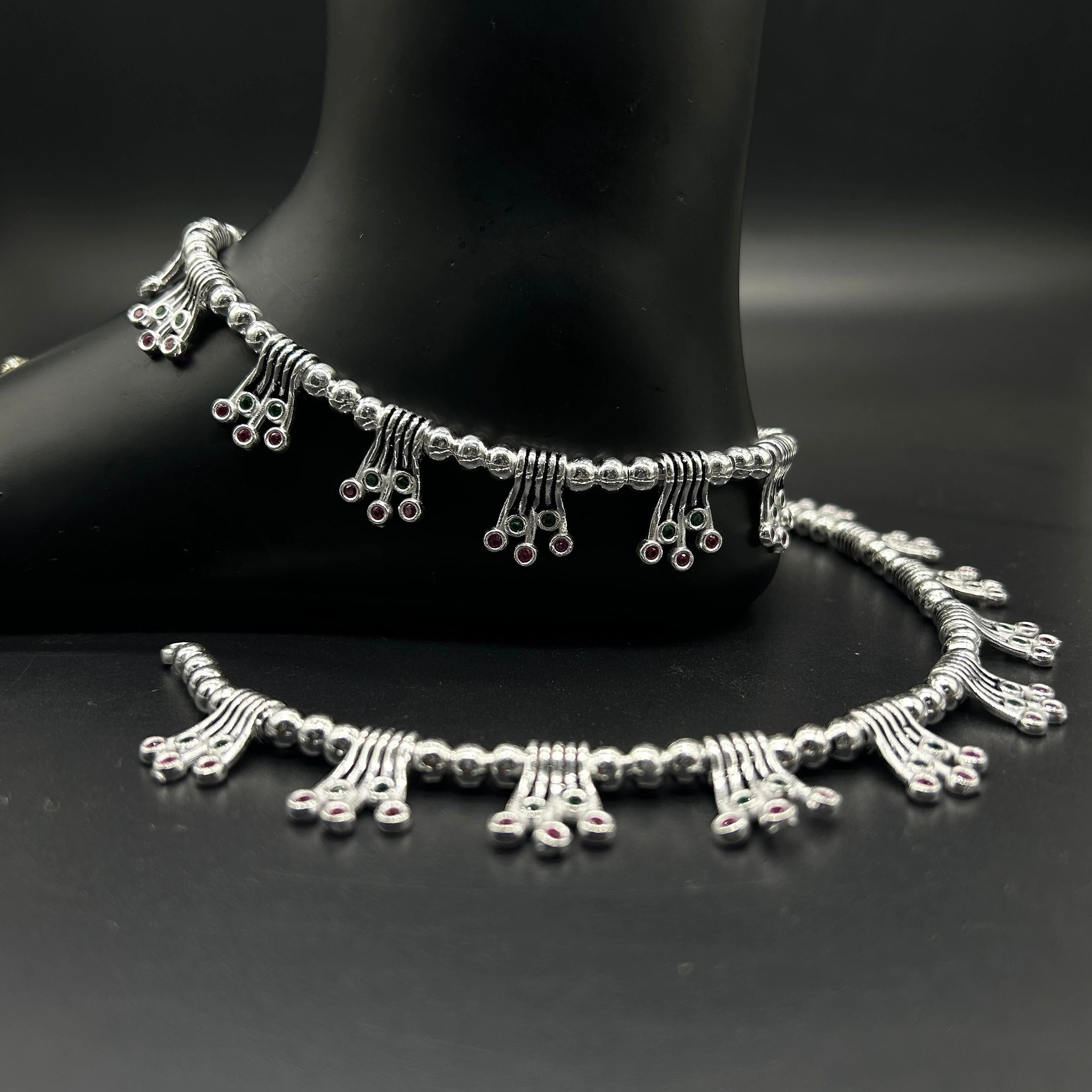 925 Sterling Silver Anklet / Silver Payal