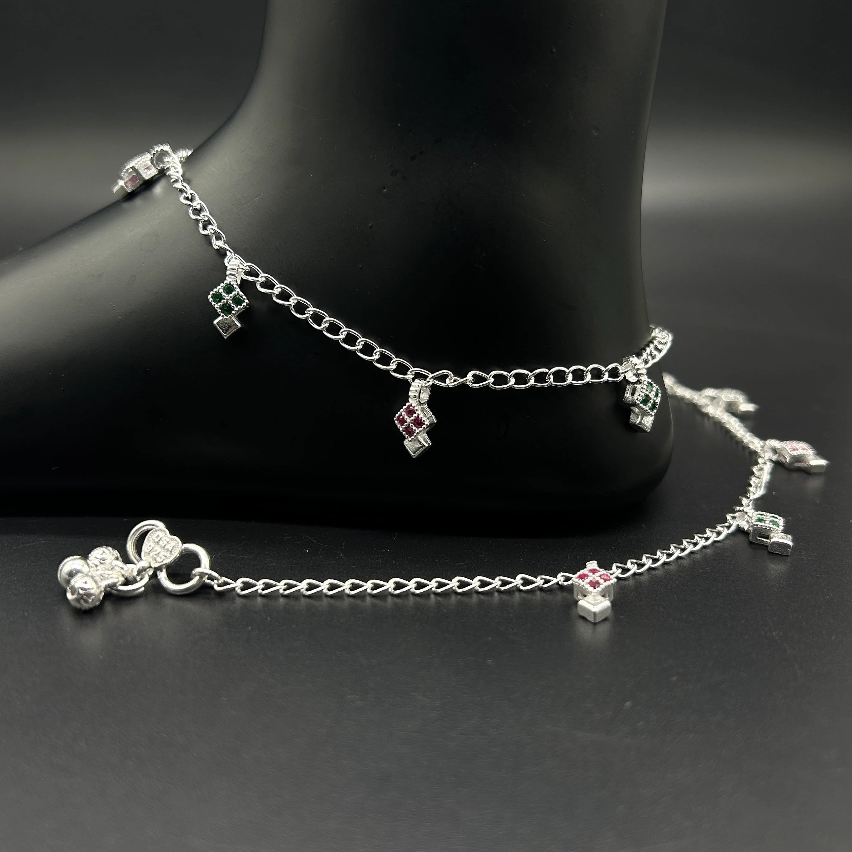 925 Sterling Silver Anklet / Silver Payal / Silver Anklet / Silver Bride Anklet / Silver Payal / Silver Designer Payal