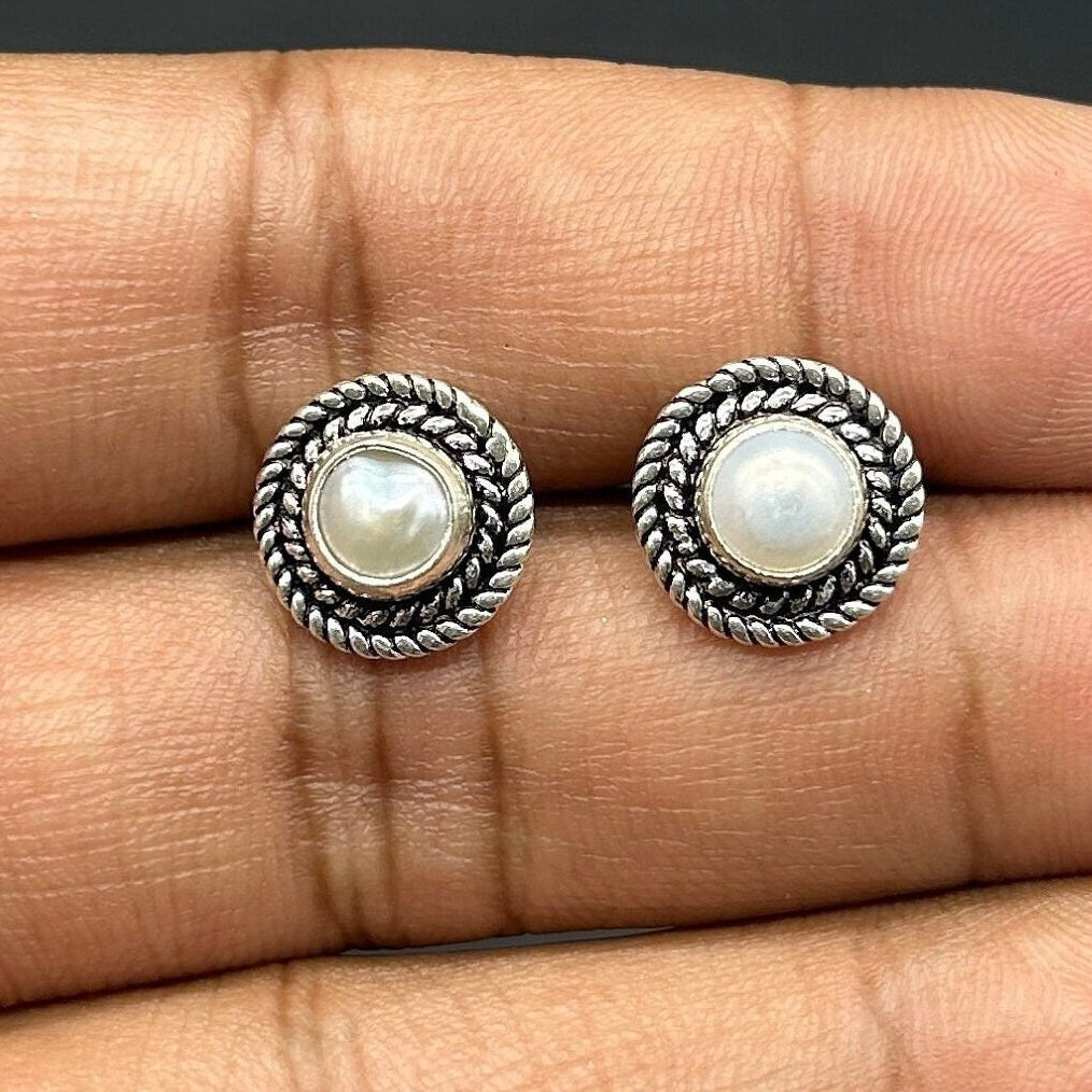 925 Sterling Silver Pearl Earing