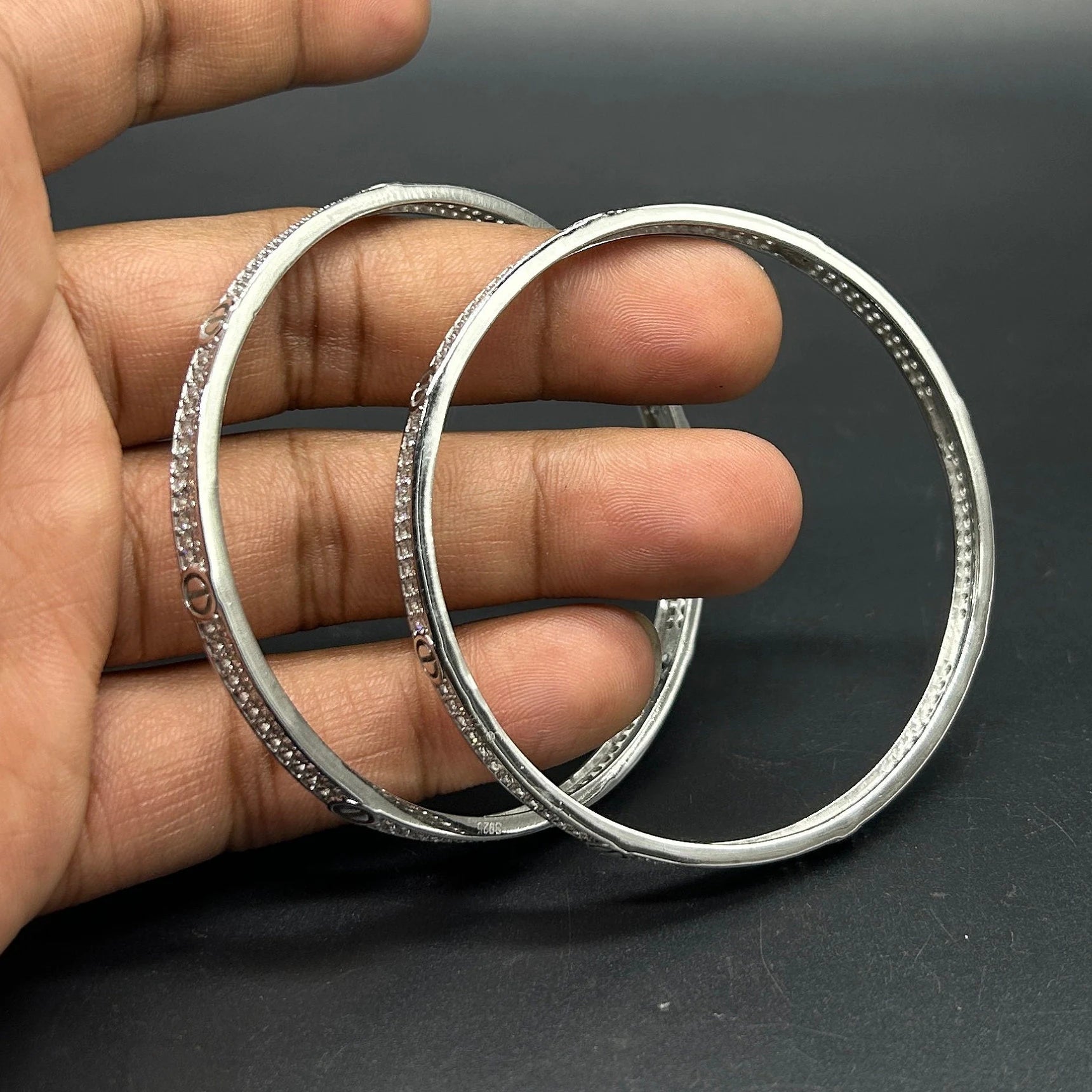 925 Sterling Silver Bangle for Girls and Women