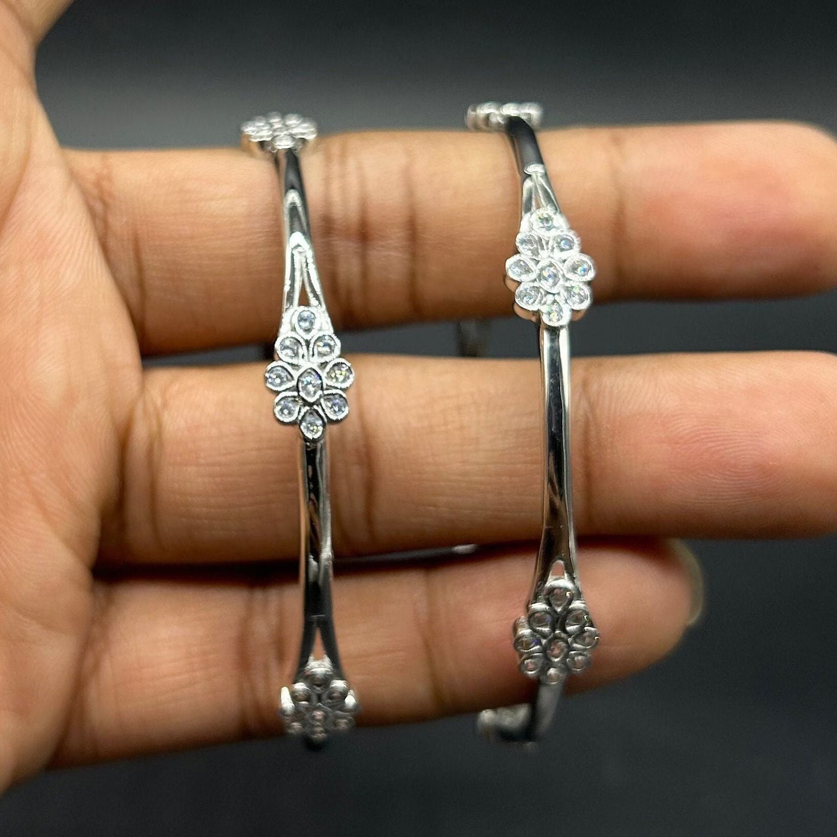 925 Sterling Silver Bangle for Girls and Women