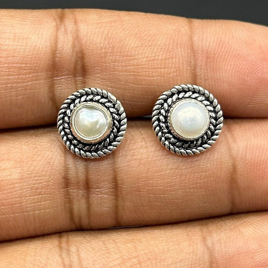 925 Sterling Silver Pearl Earing