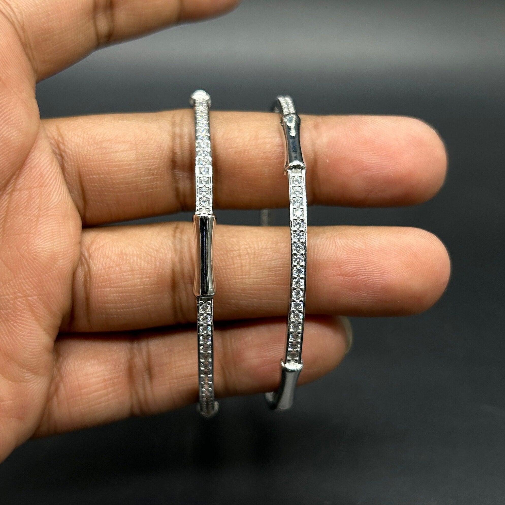 925 Sterling Silver Bangle for Girls and Women