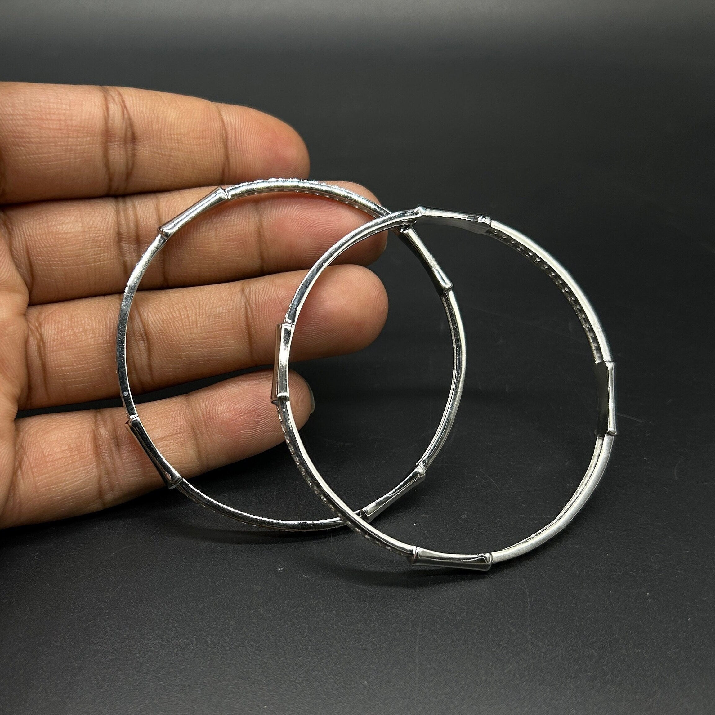 925 Sterling Silver Bangle for Girls and Women