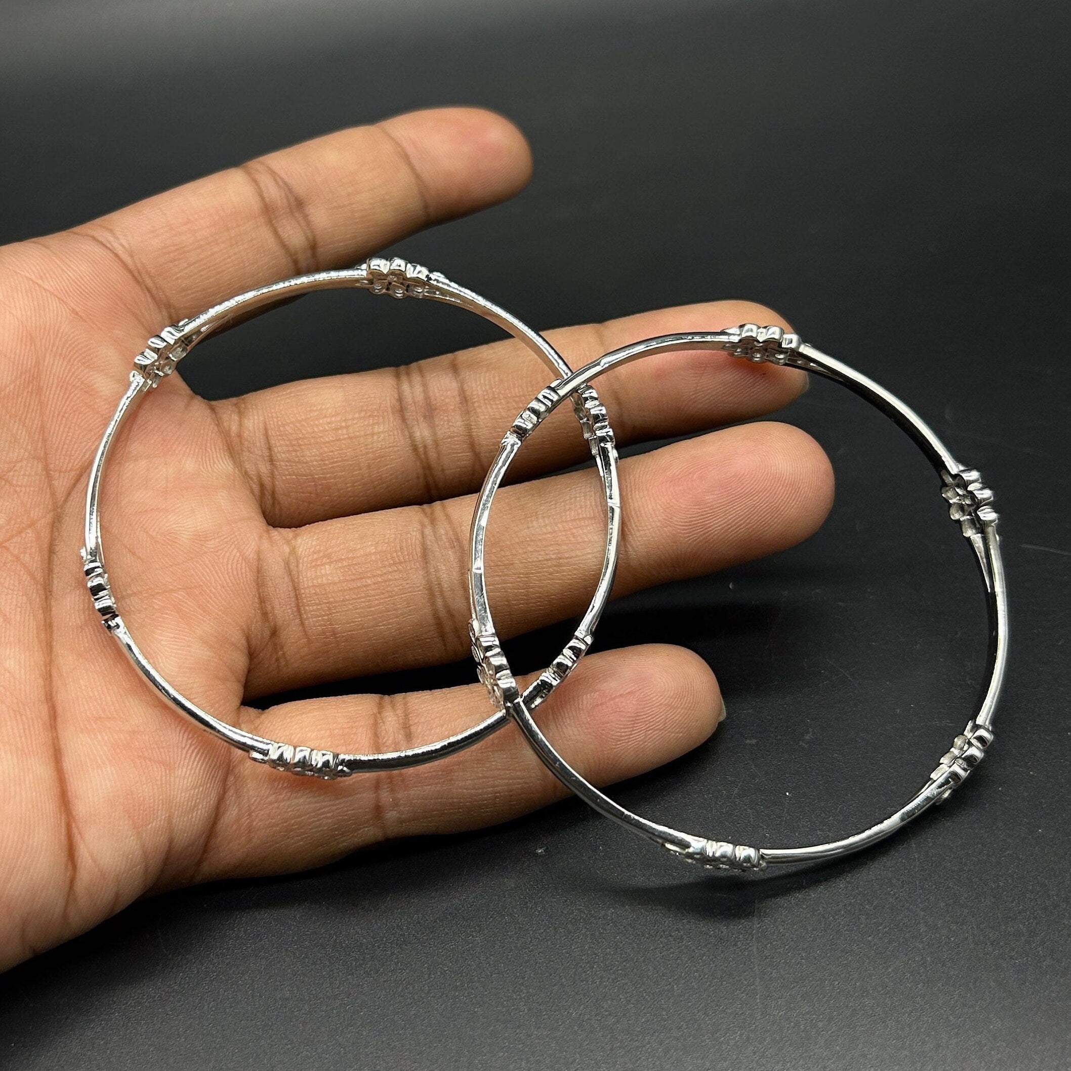 925 Sterling Silver Bangle for Girls and Women