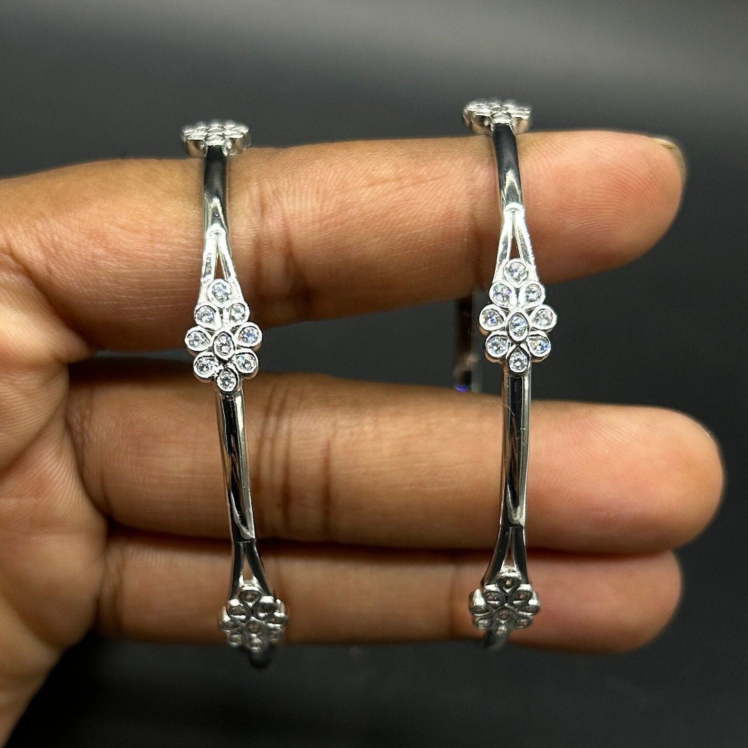925 Sterling Silver Bangle for Girls and Women