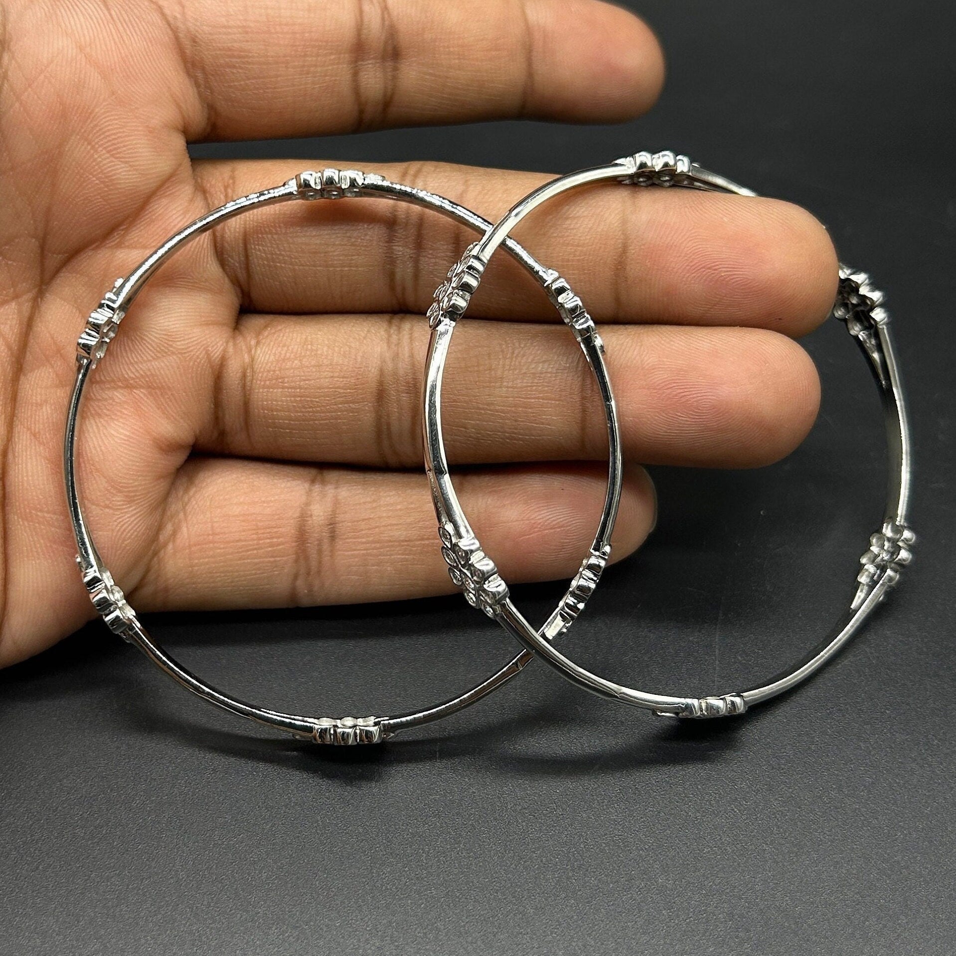 925 Sterling Silver Bangle for Girls and Women