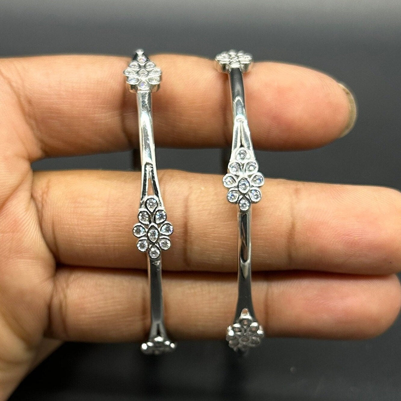 925 Sterling Silver Bangle for Girls and Women