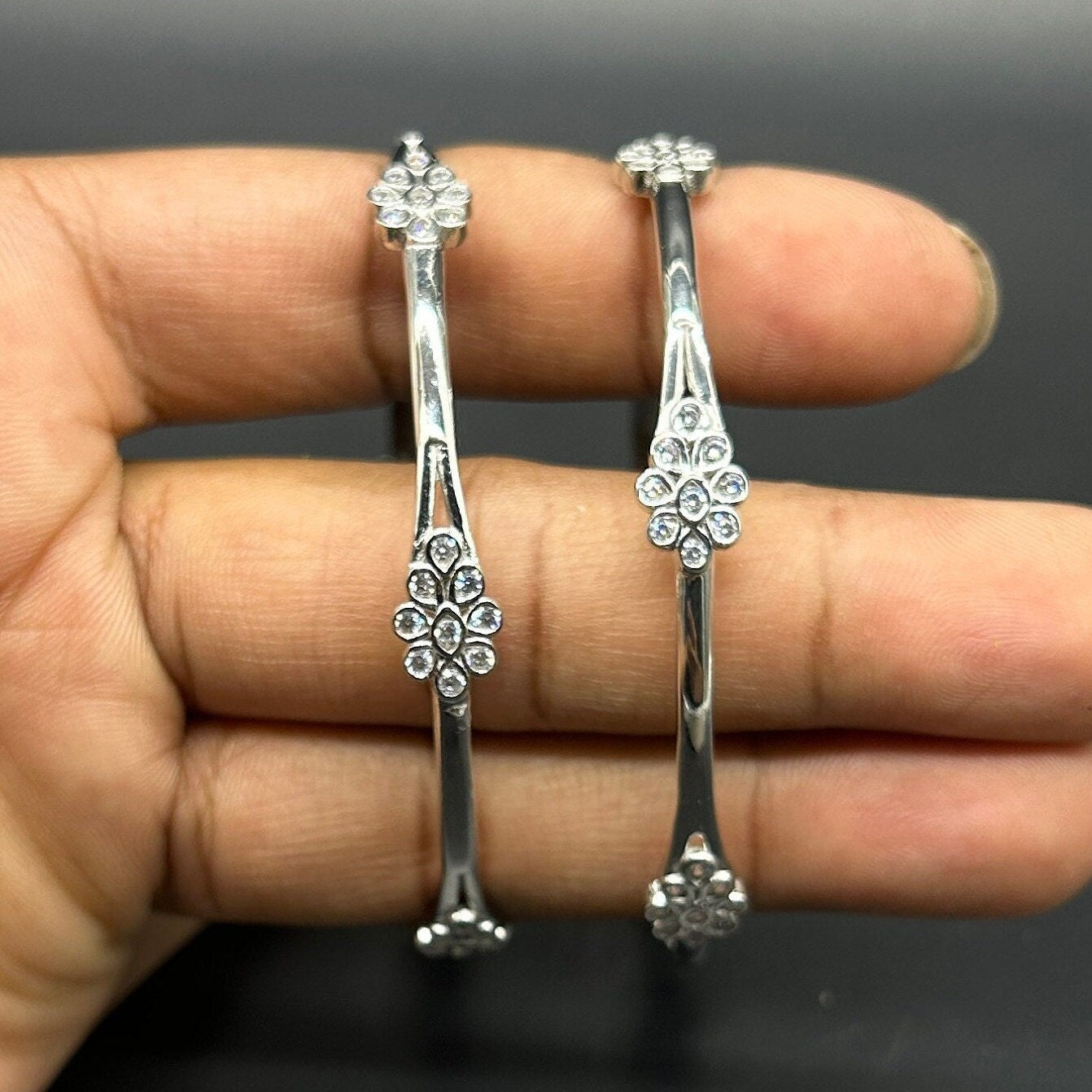 925 Sterling Silver Bangle for Girls and Women