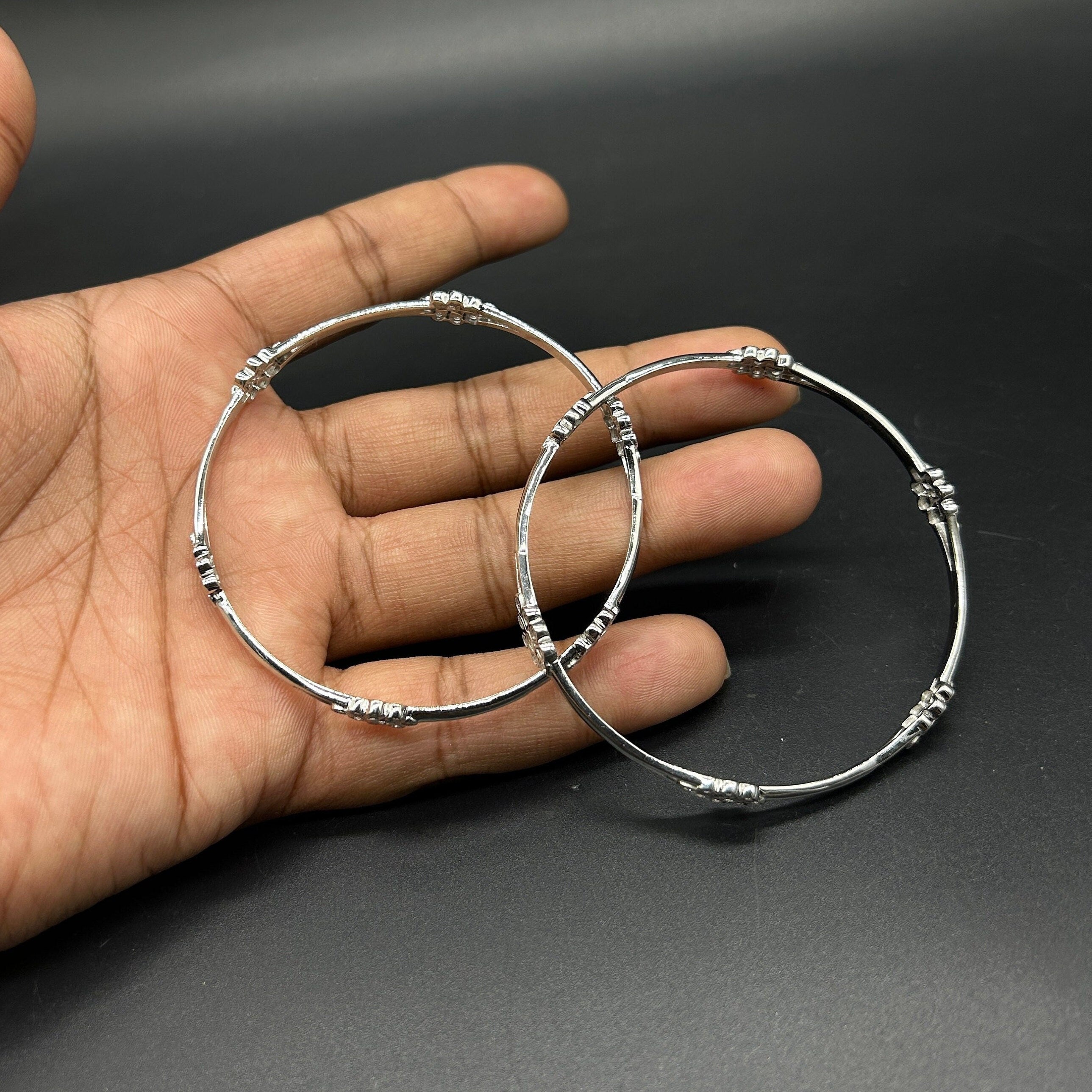 925 Sterling Silver Bangle for Girls and Women