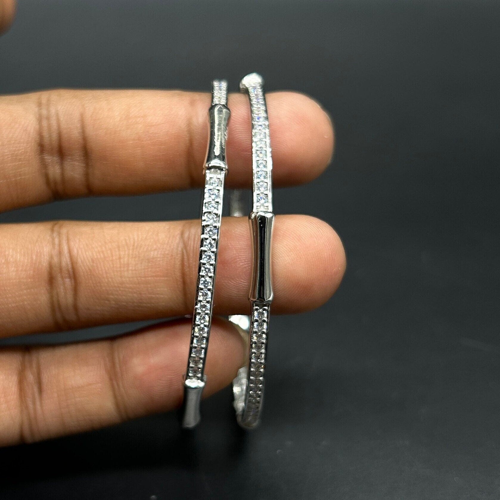 925 Sterling Silver Bangle for Girls and Women
