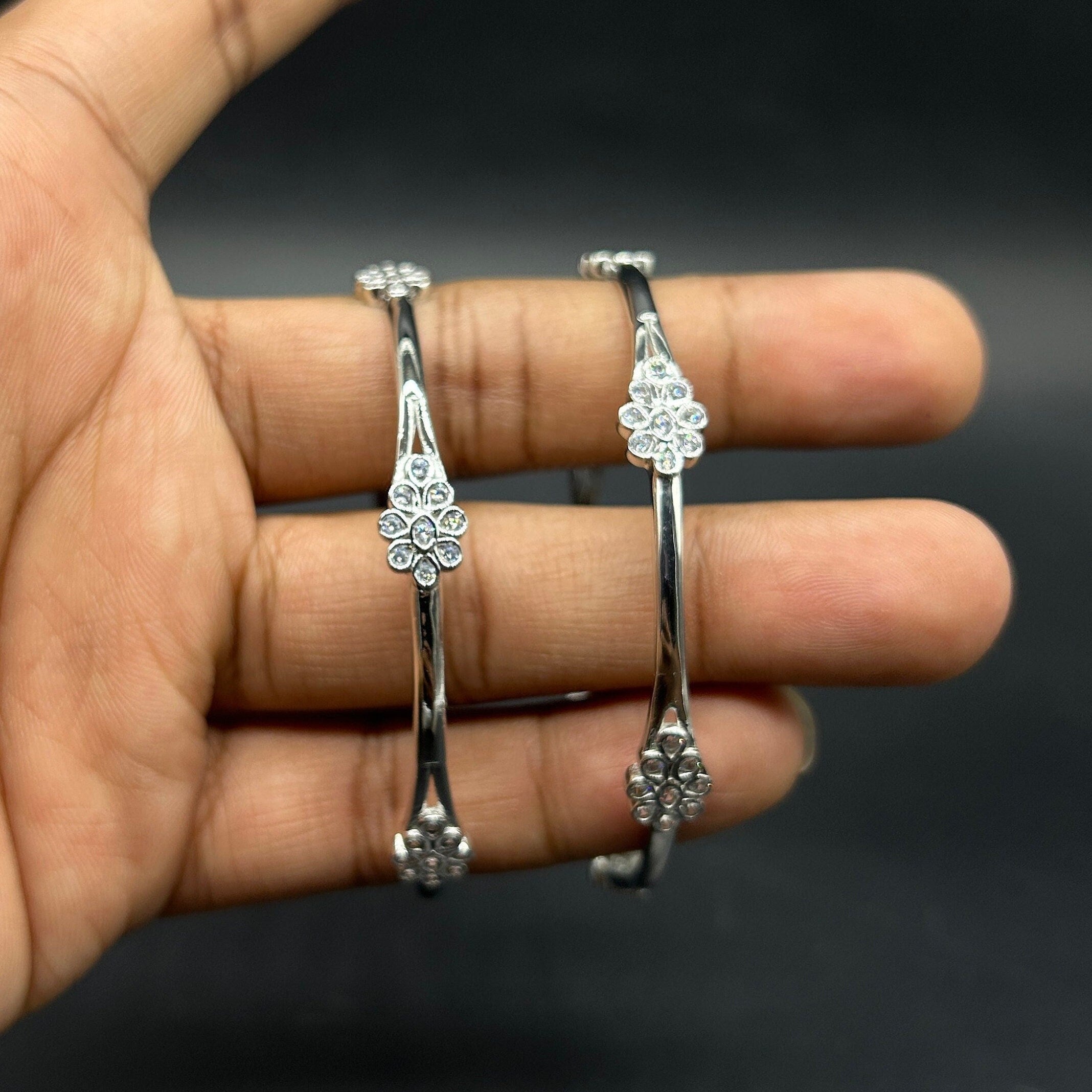 925 Sterling Silver Bangle for Girls and Women