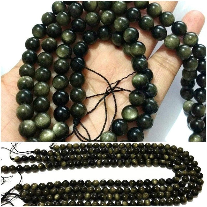 Golden Obsidian Beads 6mm,8mm