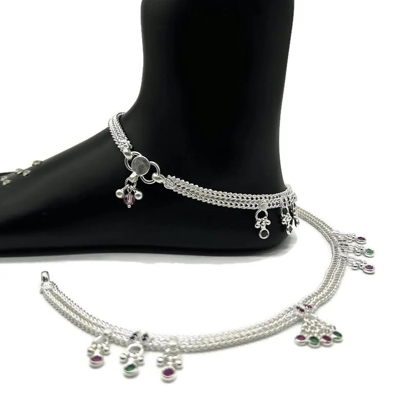 925 Sterling Silver Anklet / Silver Payal / Silver Anklet / Silver Bride Anklet / Silver Payal / Silver Designer Payal