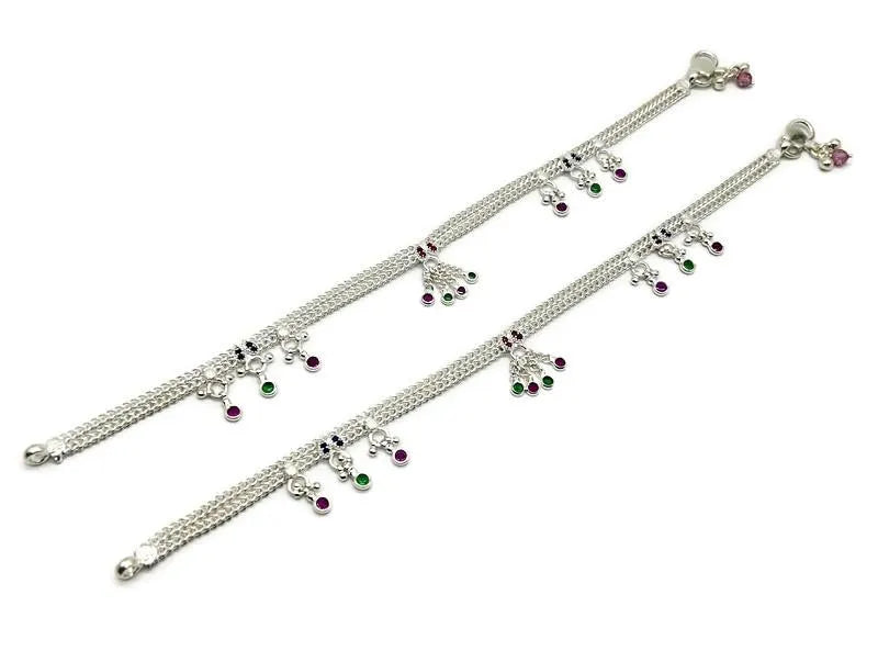 925 Sterling Silver Anklet / Silver Payal / Silver Anklet / Silver Bride Anklet / Silver Payal / Silver Designer Payal