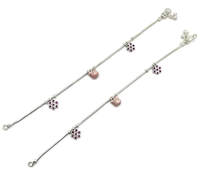 925 Sterling Silver Anklet / Silver Payal / Silver Anklet / Silver Bride Anklet / Silver Payal / Silver Designer Payal