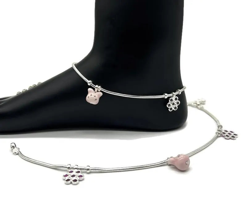 925 Sterling Silver Anklet / Silver Payal / Silver Anklet / Silver Bride Anklet / Silver Payal / Silver Designer Payal