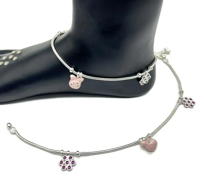 925 Sterling Silver Anklet / Silver Payal / Silver Anklet / Silver Bride Anklet / Silver Payal / Silver Designer Payal