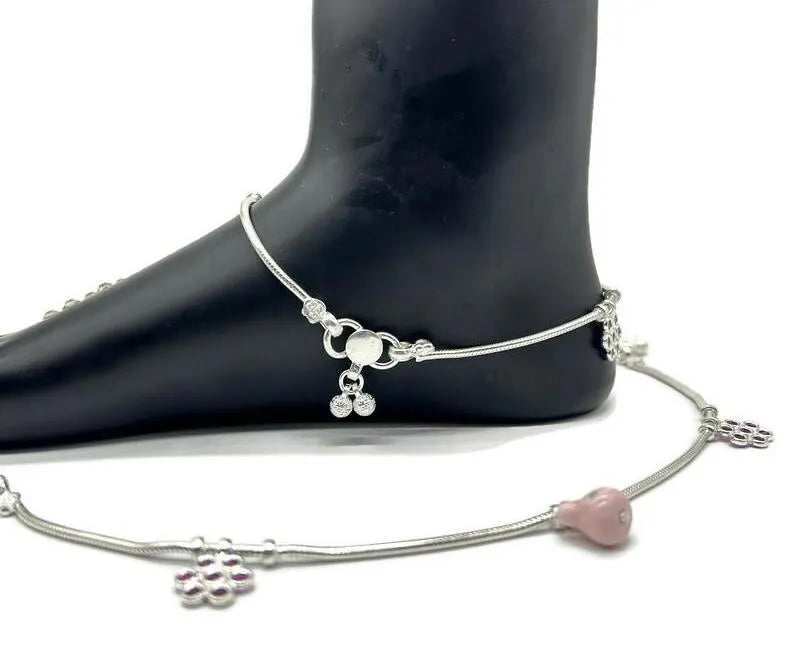 925 Sterling Silver Anklet / Silver Payal / Silver Anklet / Silver Bride Anklet / Silver Payal / Silver Designer Payal