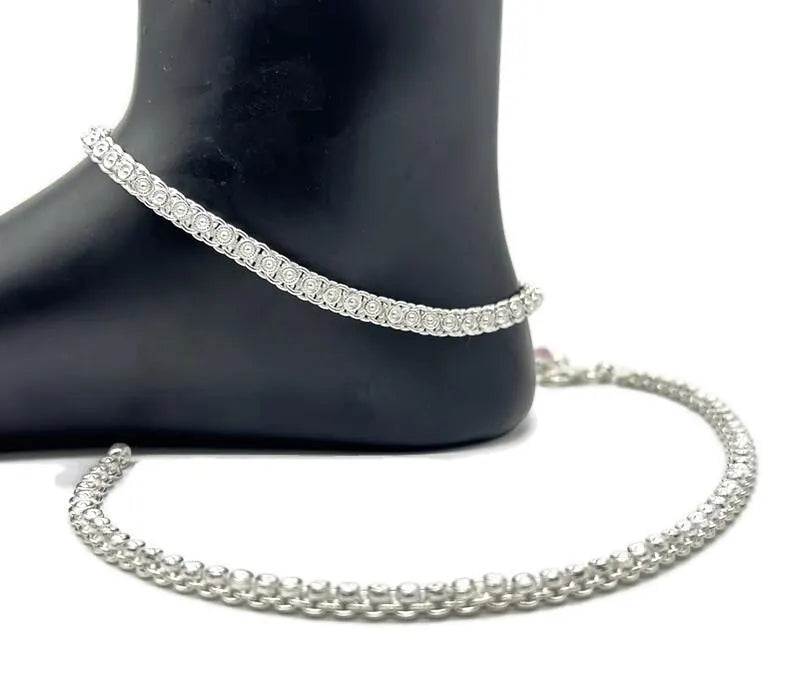 925 Sterling Silver Anklet / Silver Payal / Silver Anklet / Silver Bride Anklet / Silver Payal / Silver Designer Payal