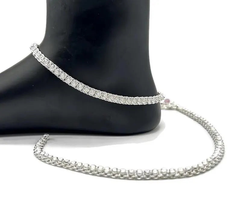 925 Sterling Silver Anklet / Silver Payal / Silver Anklet / Silver Bride Anklet / Silver Payal / Silver Designer Payal